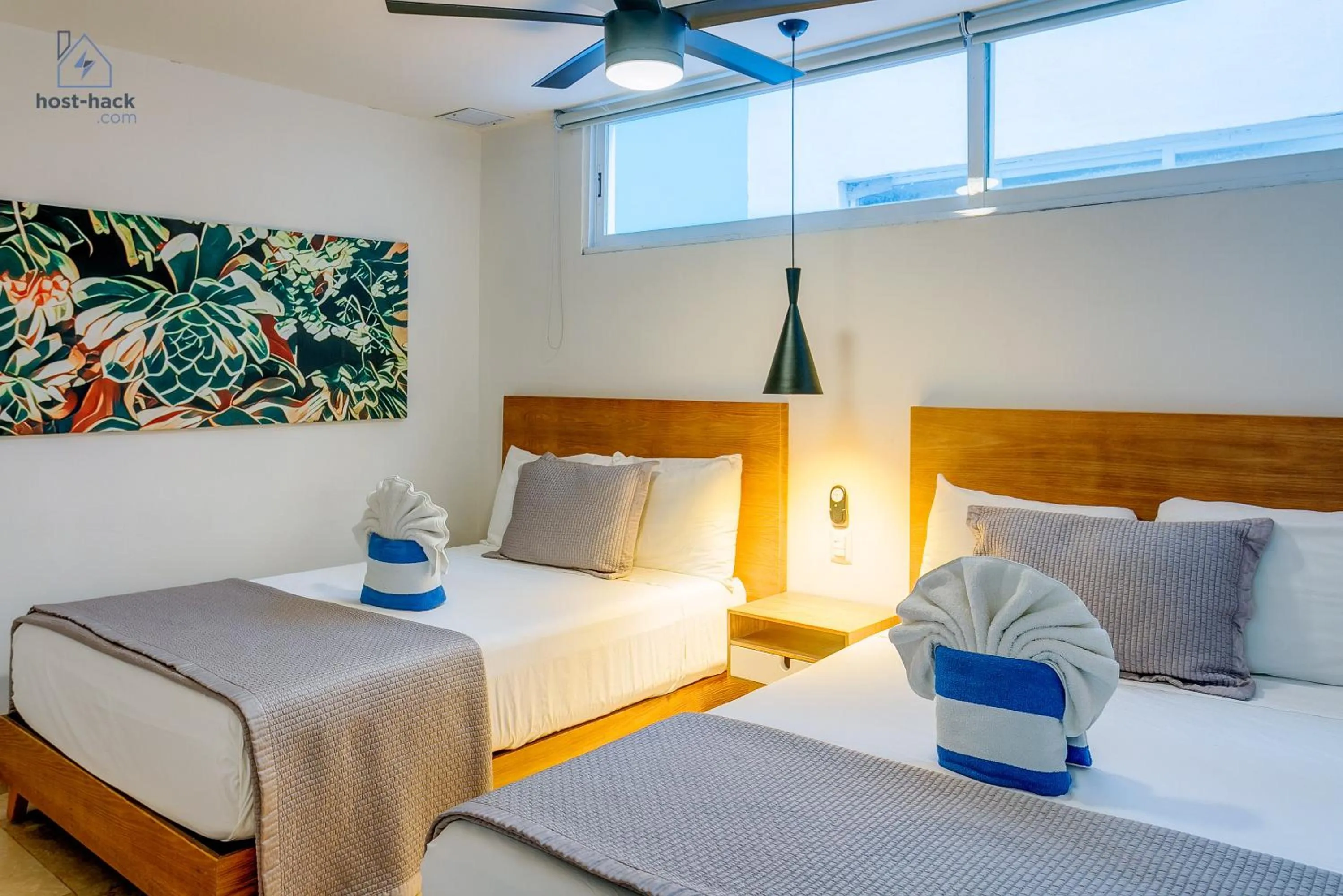 Bed in Aptartment with Patio, Rooftop & Pool Close to the Beach - Danzamar 2