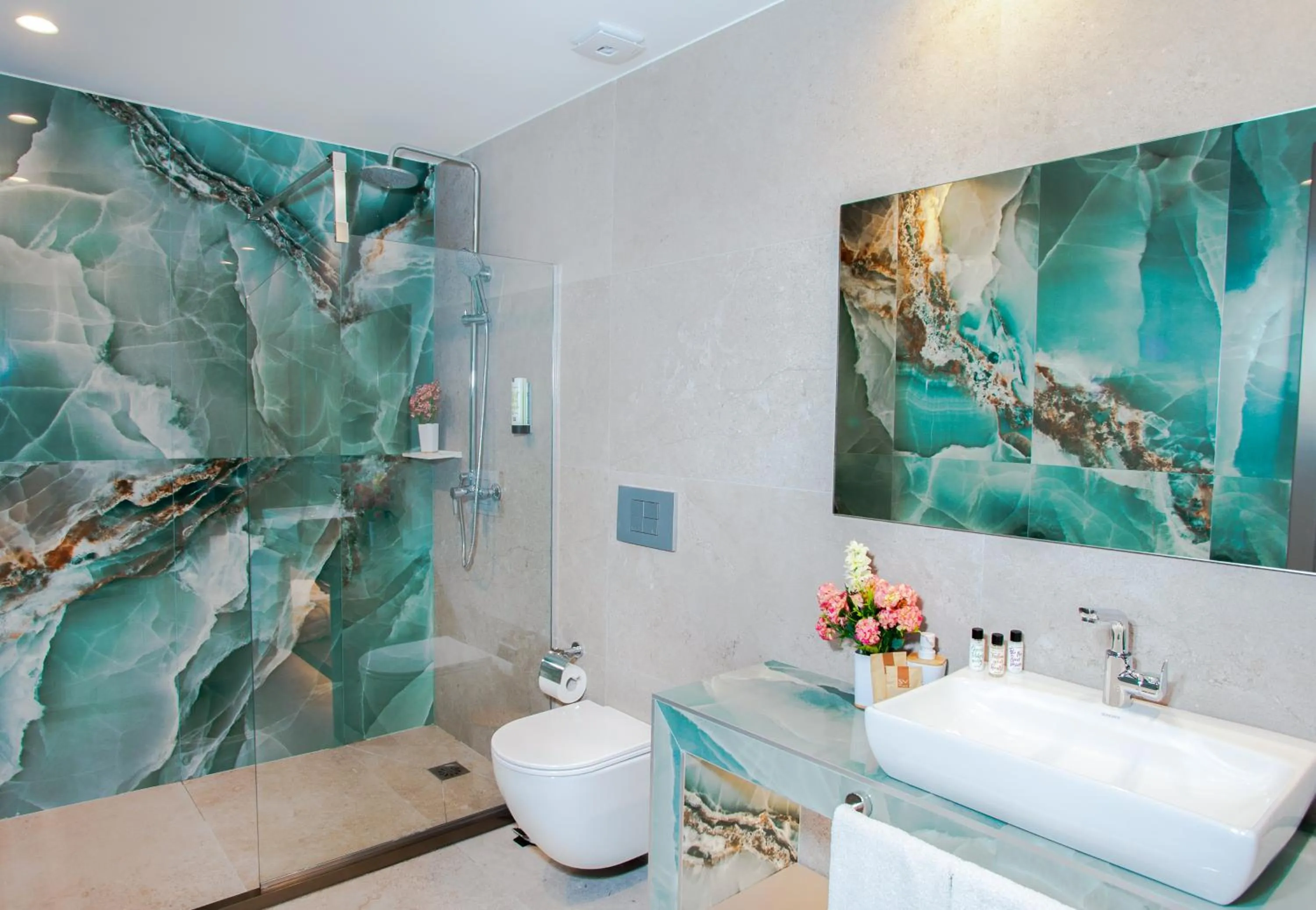 Bathroom in Acrotel Athena Pallas & Residence