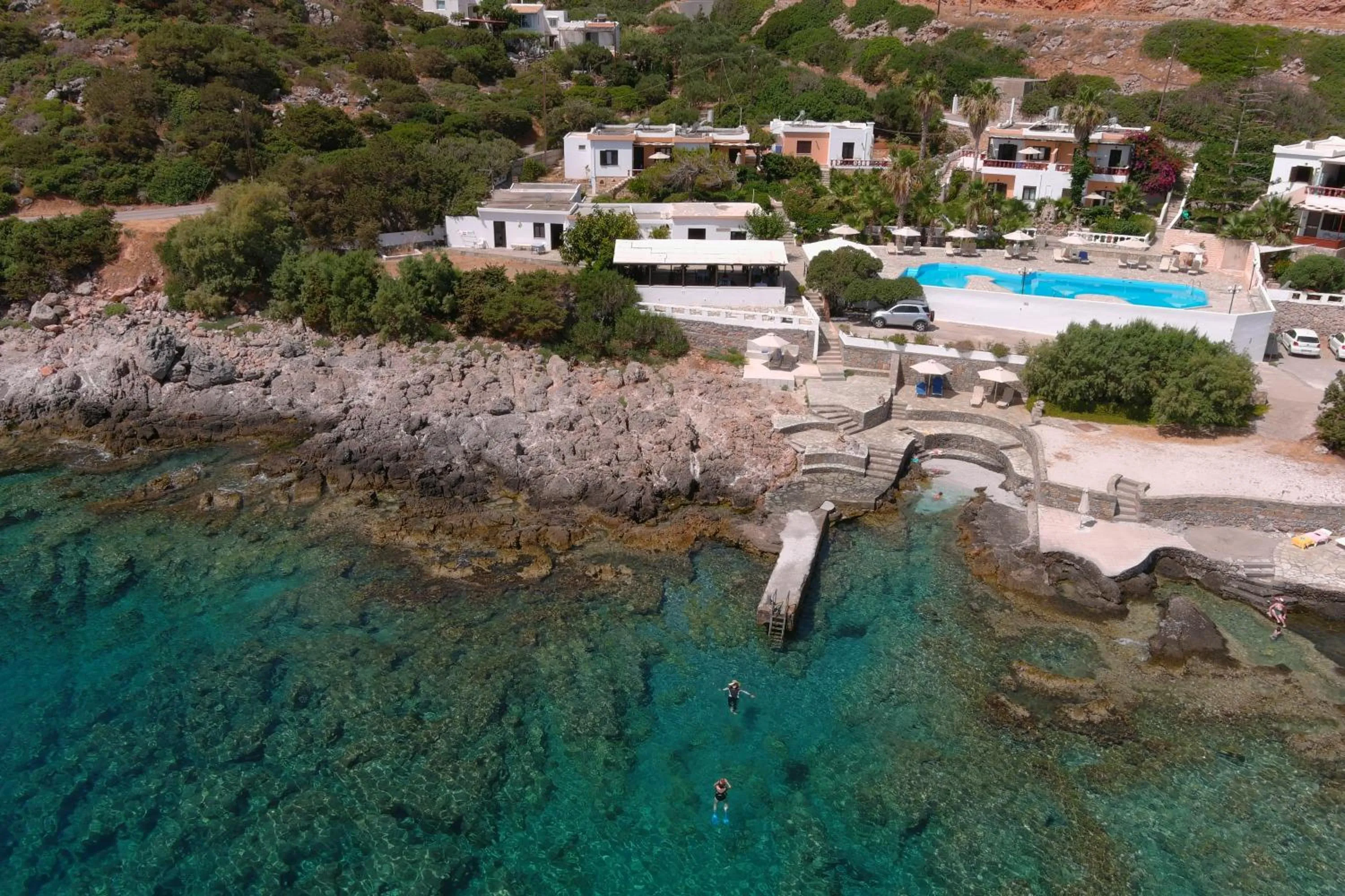 Bird's eye view in Vangelis Villas