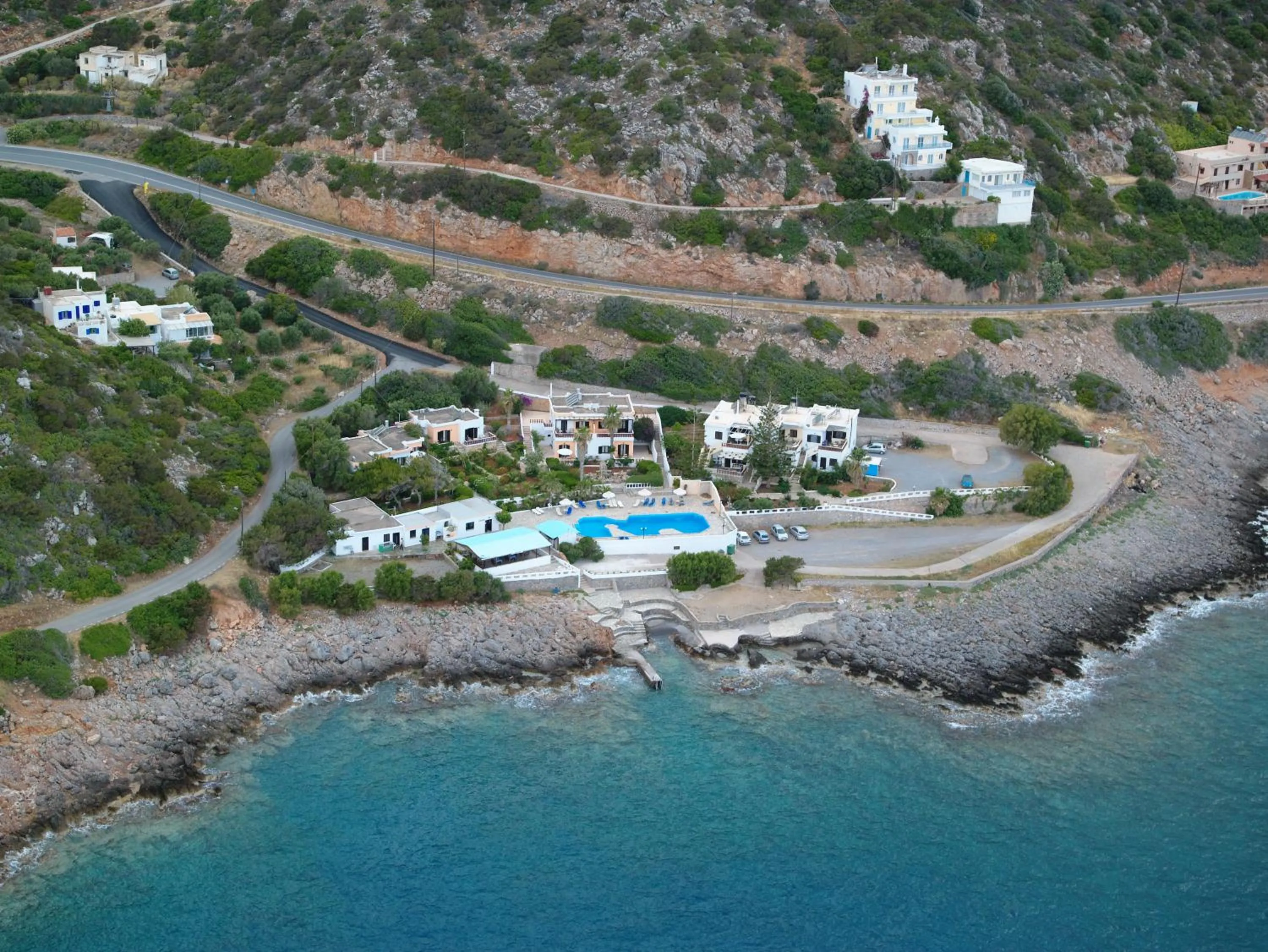 Bird's eye view in Vangelis Villas