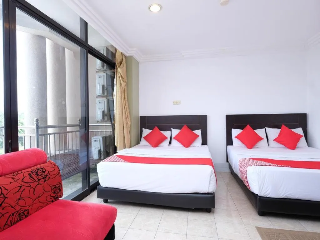 View (from property/room), Bed in MRJ Hotel Wakaf Che Yeh 2