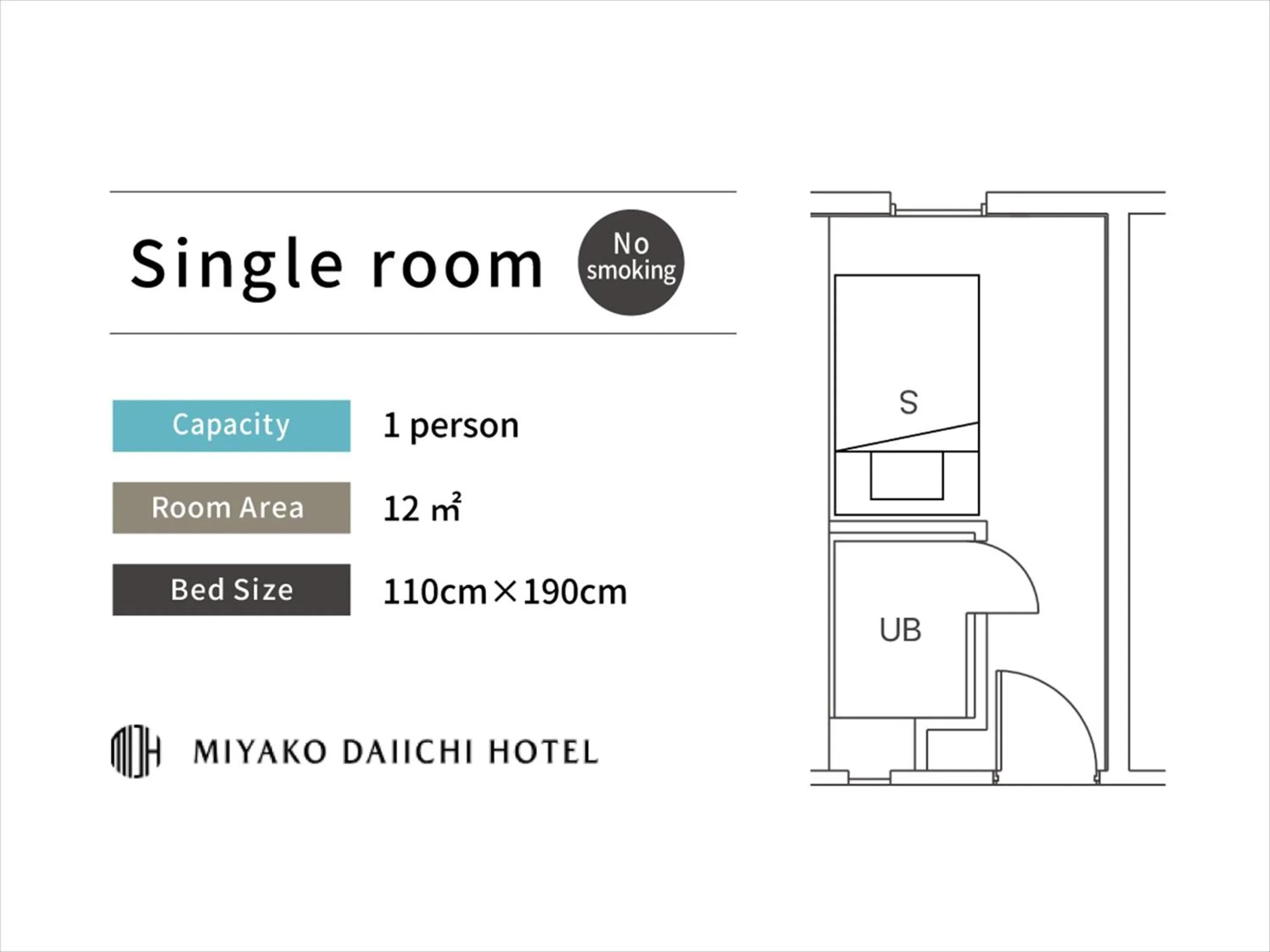 Photo of the whole room in Miyako Daiichi Hotel