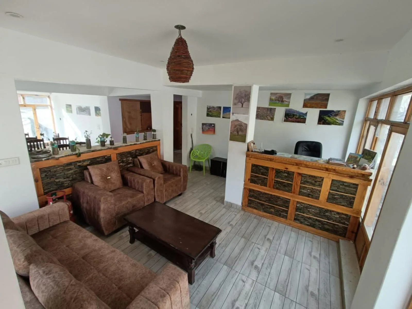 Communal lounge/ TV room in Hotel The Stone Palace-Turtuk