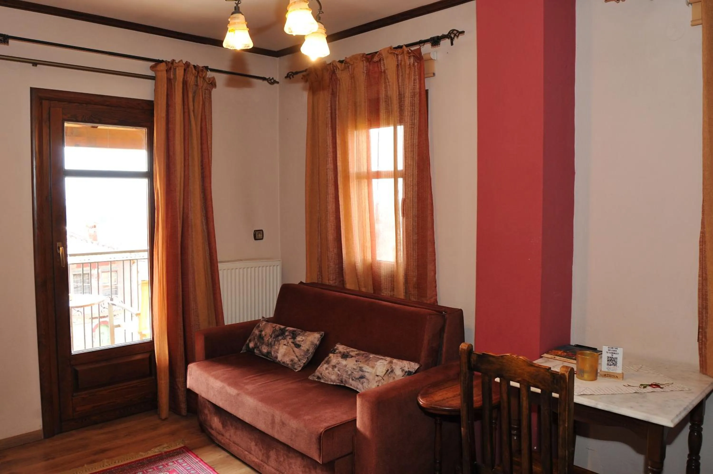 Seating area in Archontiko Mesohori Meteora