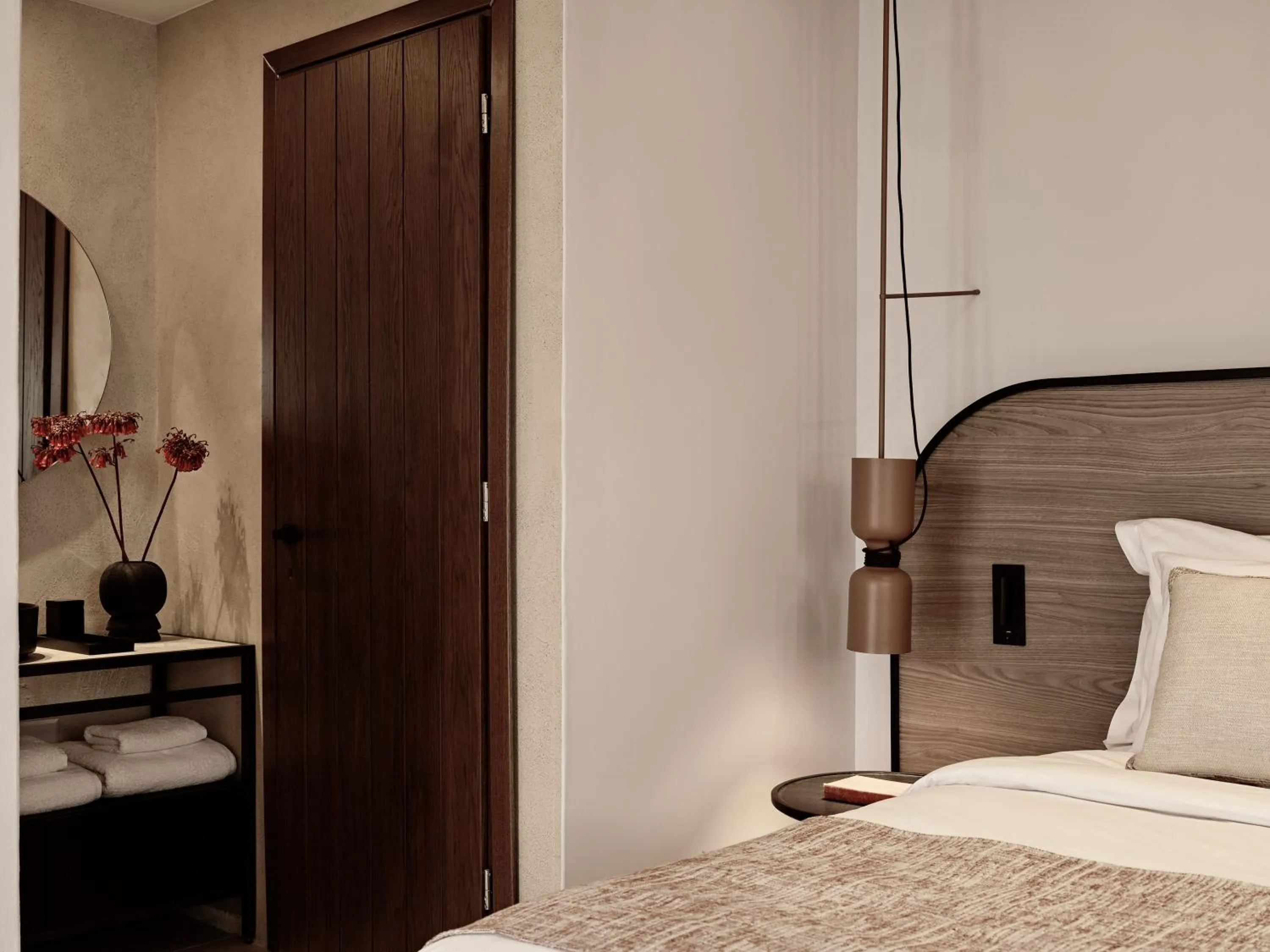 Bed in NAUMA PAROS Design Boutique Hotel-Adults Only
