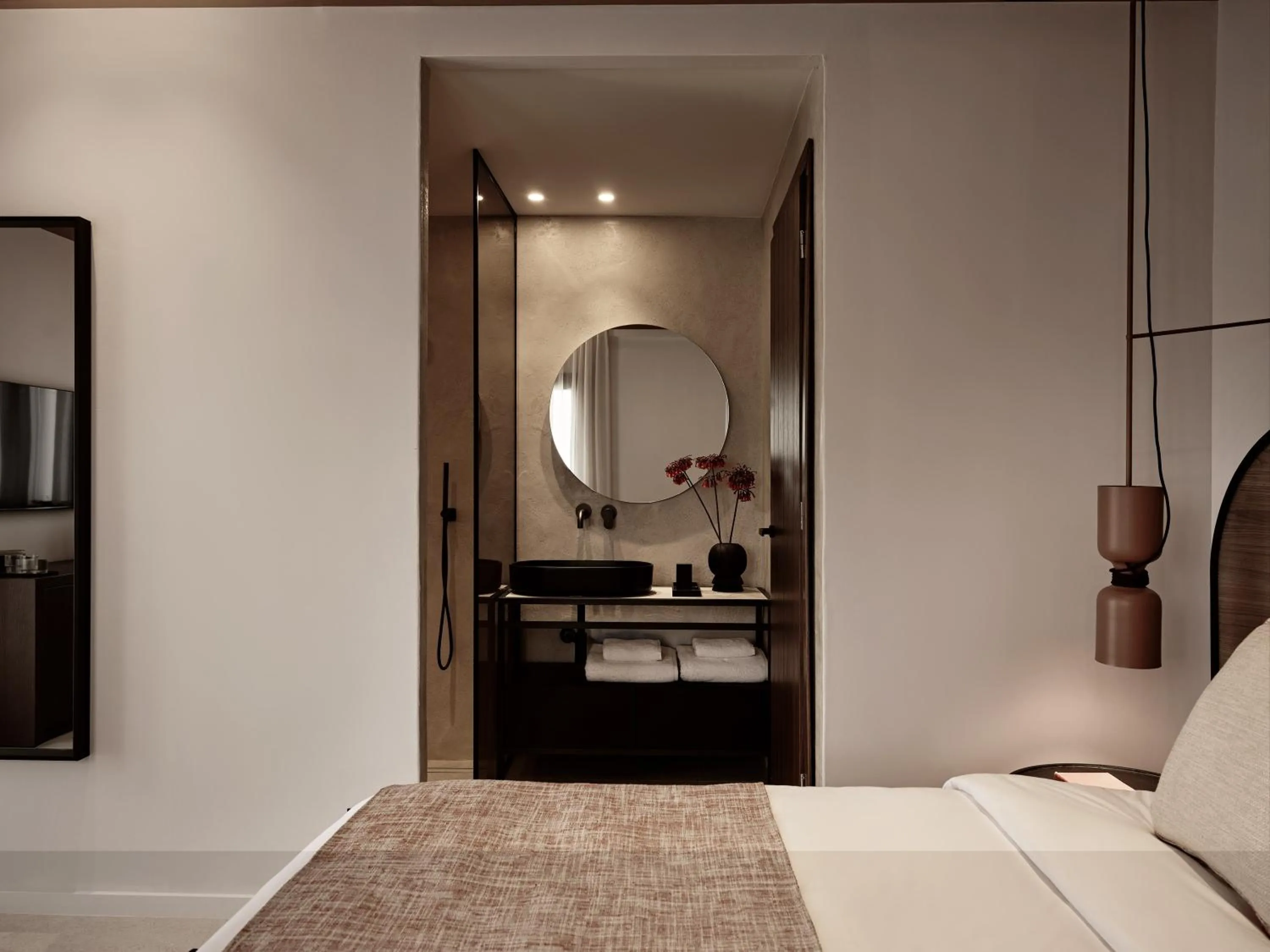 Bed in NAUMA PAROS Design Boutique Hotel-Adults Only