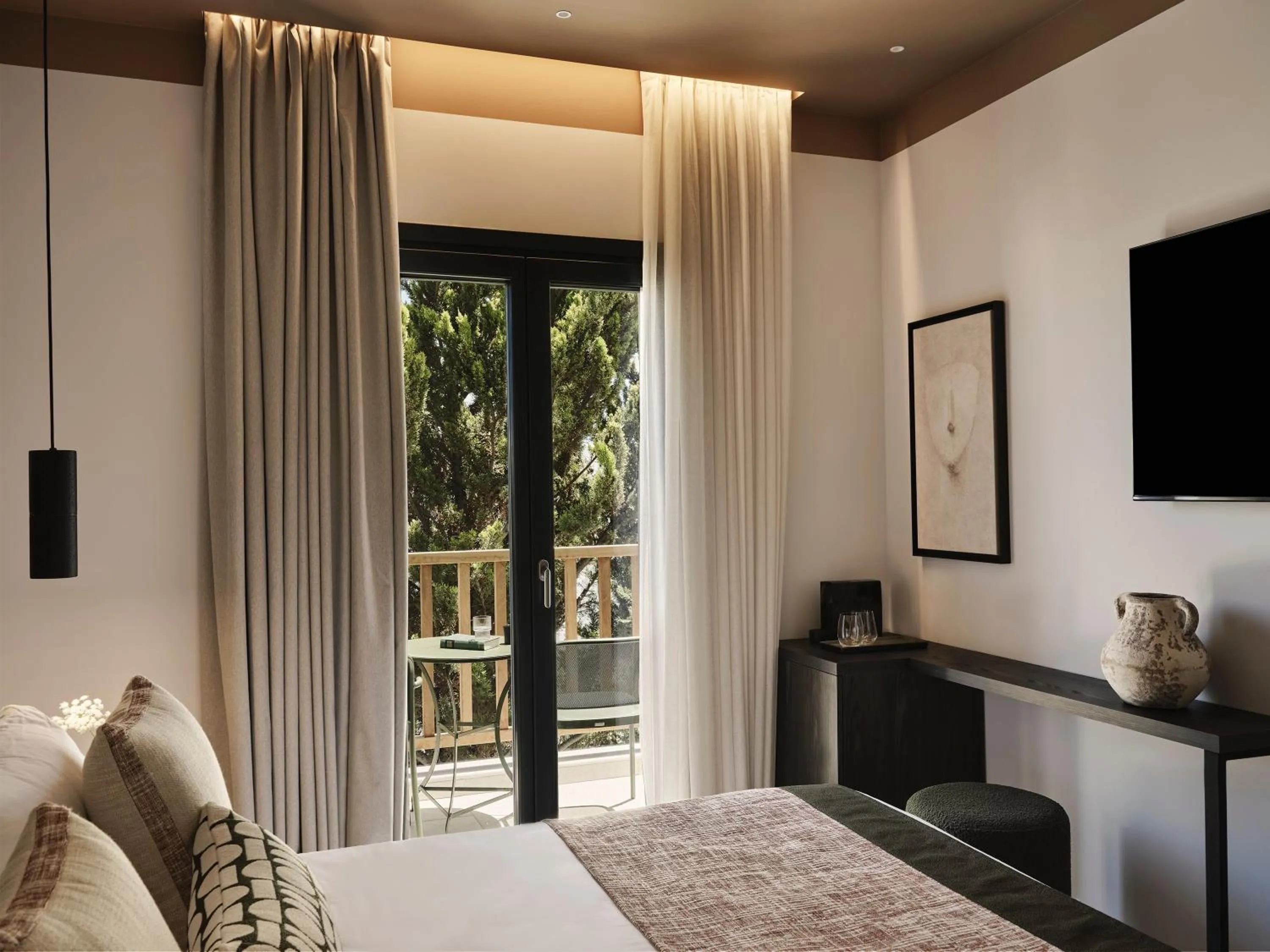 Bedroom, Bed in NAUMA PAROS Design Boutique Hotel-Adults Only