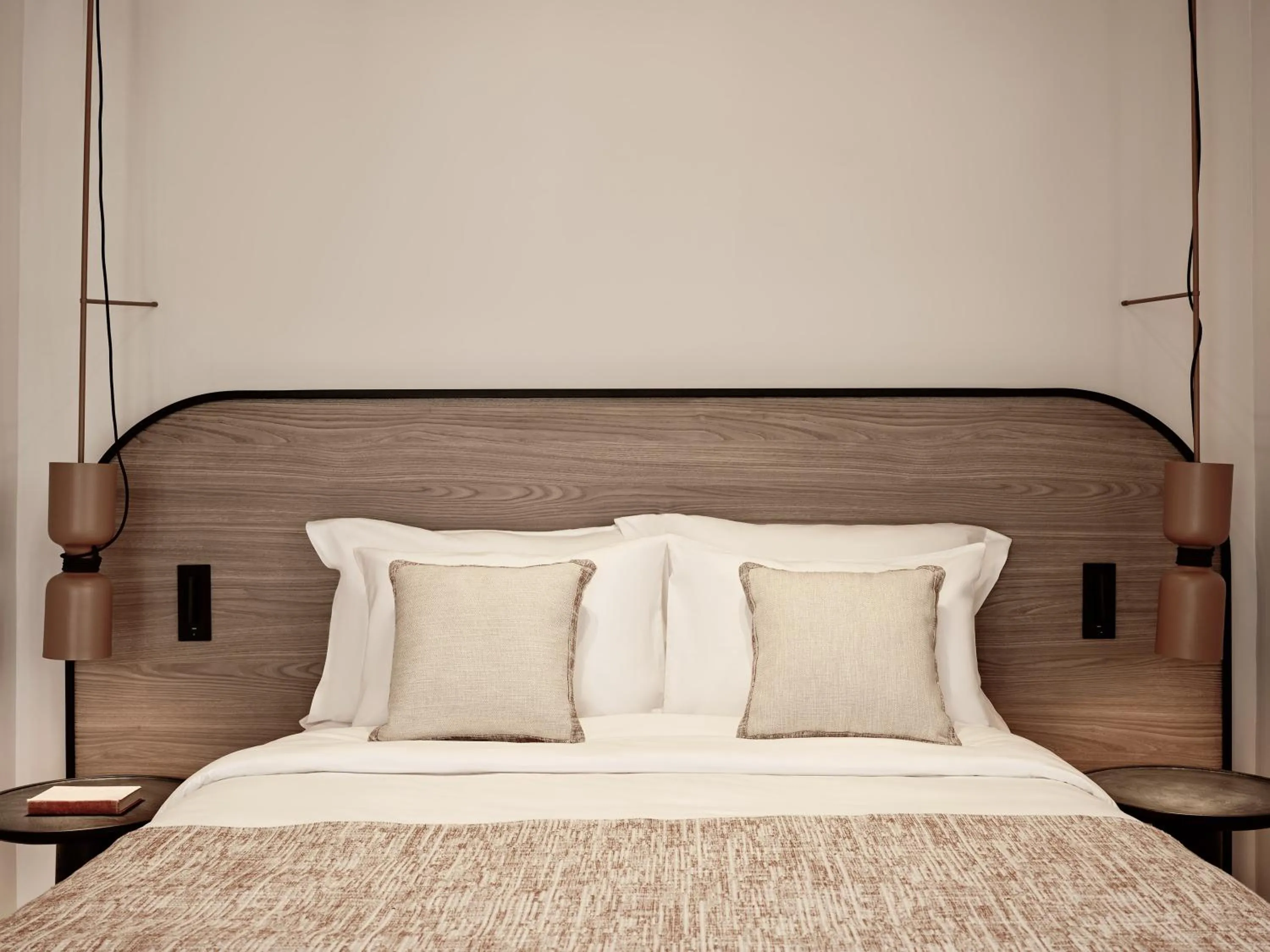 Bed in NAUMA PAROS Design Boutique Hotel-Adults Only
