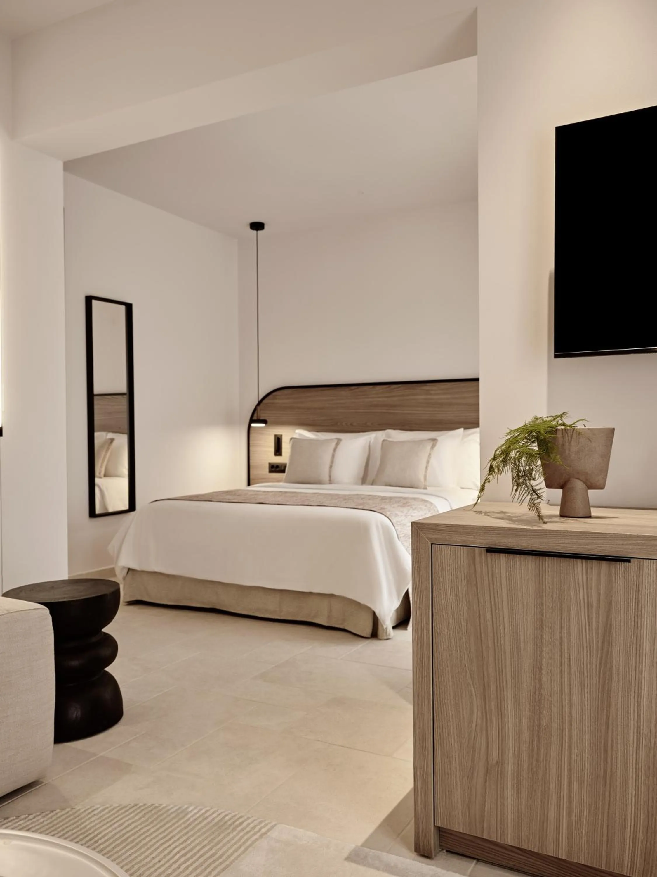 Photo of the whole room, Bed in NAUMA PAROS Design Boutique Hotel-Adults Only