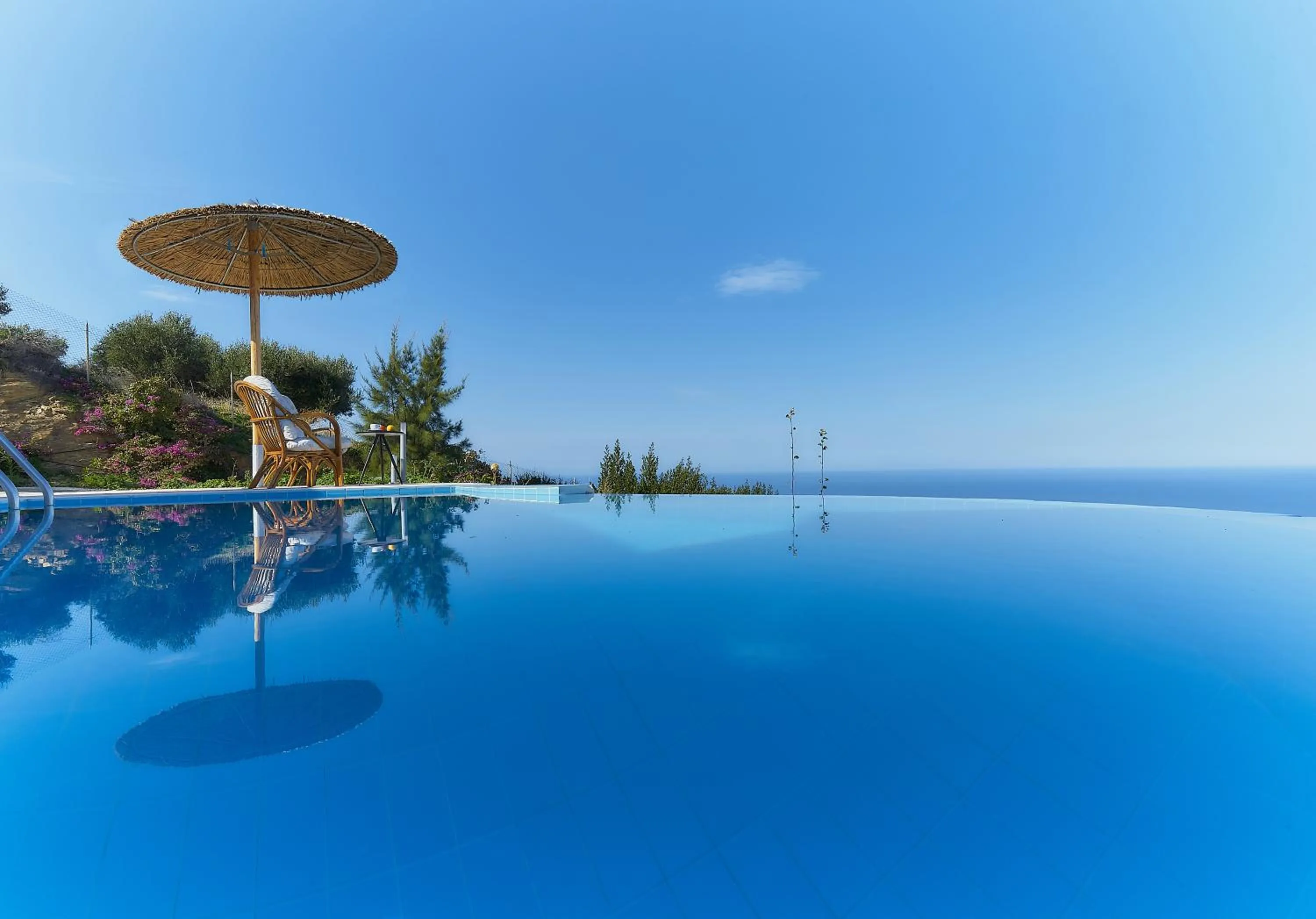 Pool view in Nymphes Luxury Apartments