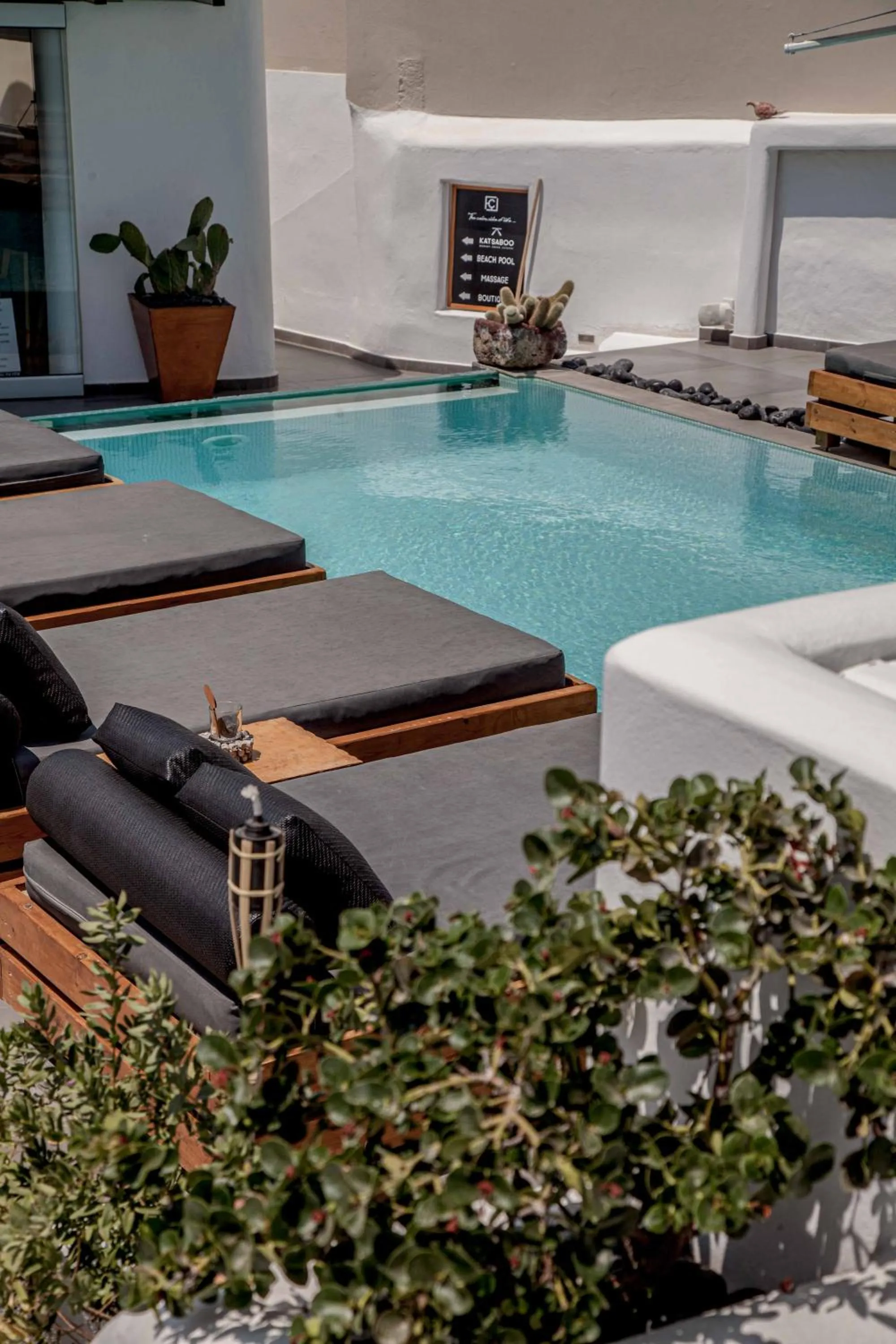 Pool view in Evgenia Villas & Suites by Calm Collection