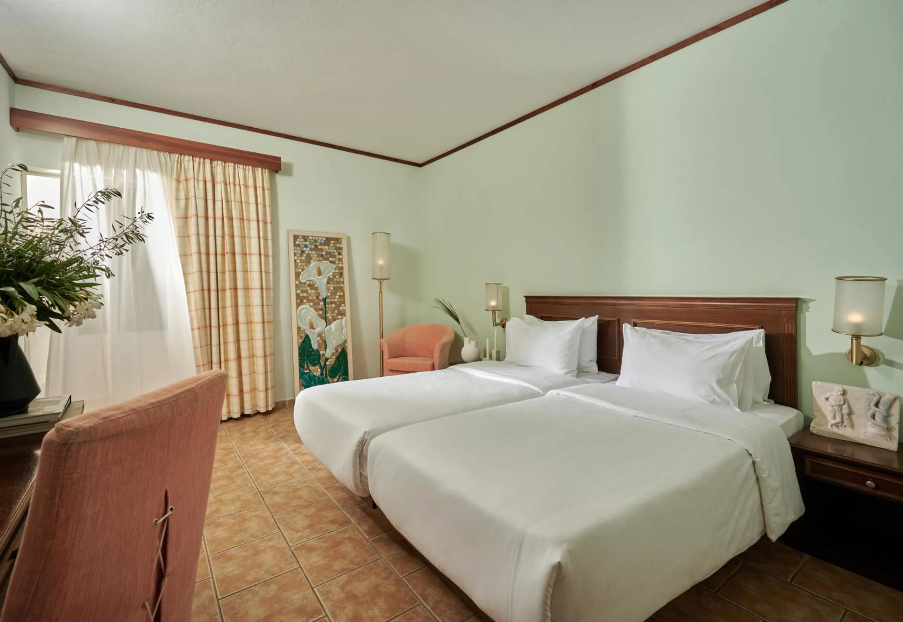 Bed in Alkyon Resort Hotel & Spa