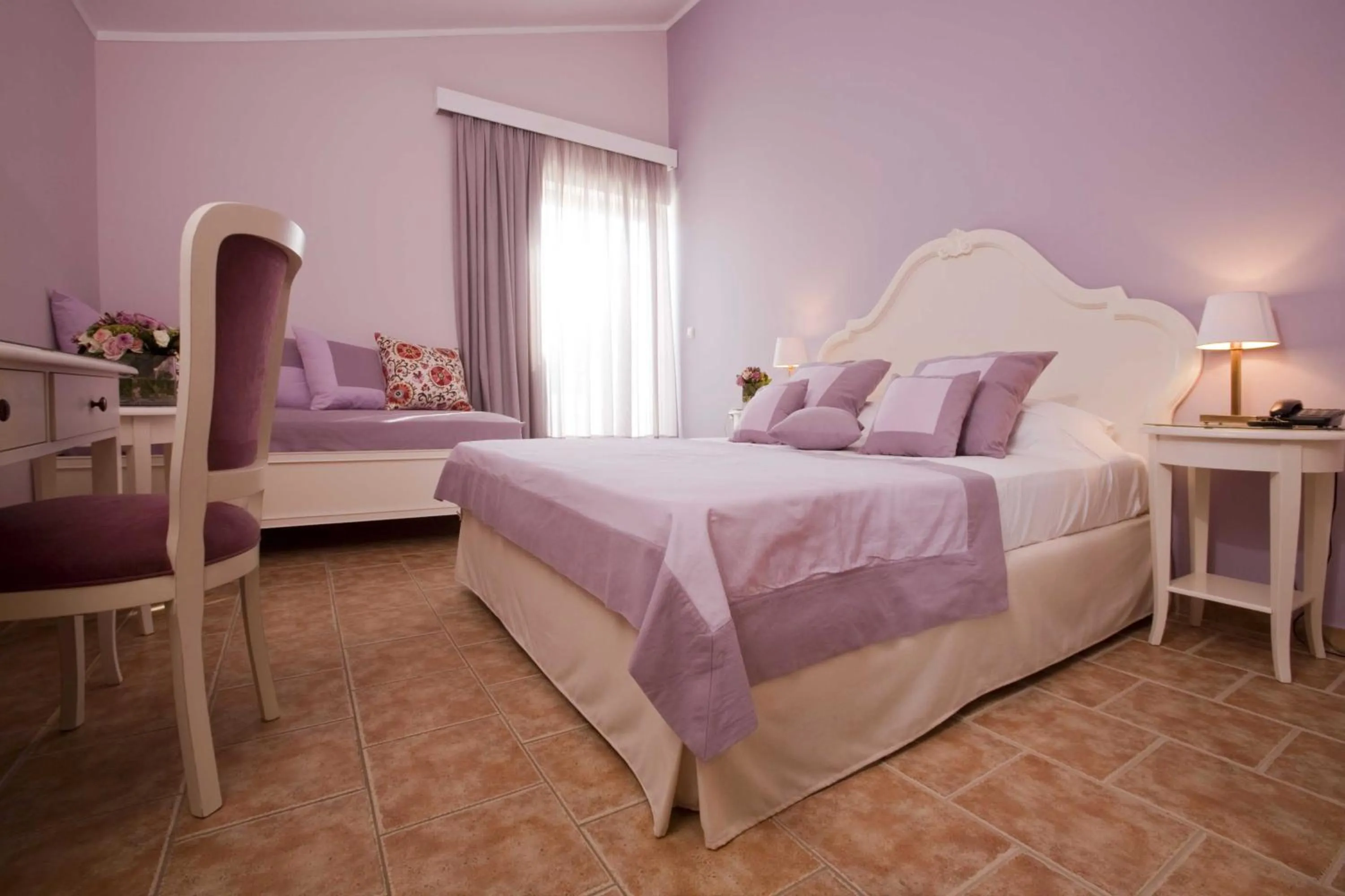 Bed in Alkyon Resort Hotel & Spa
