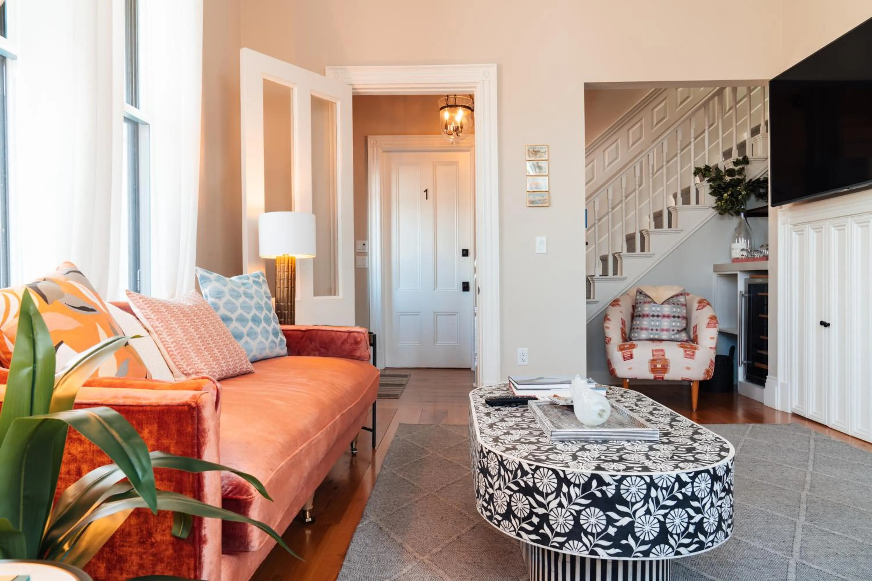 Living room in The Centerboard Nantucket
