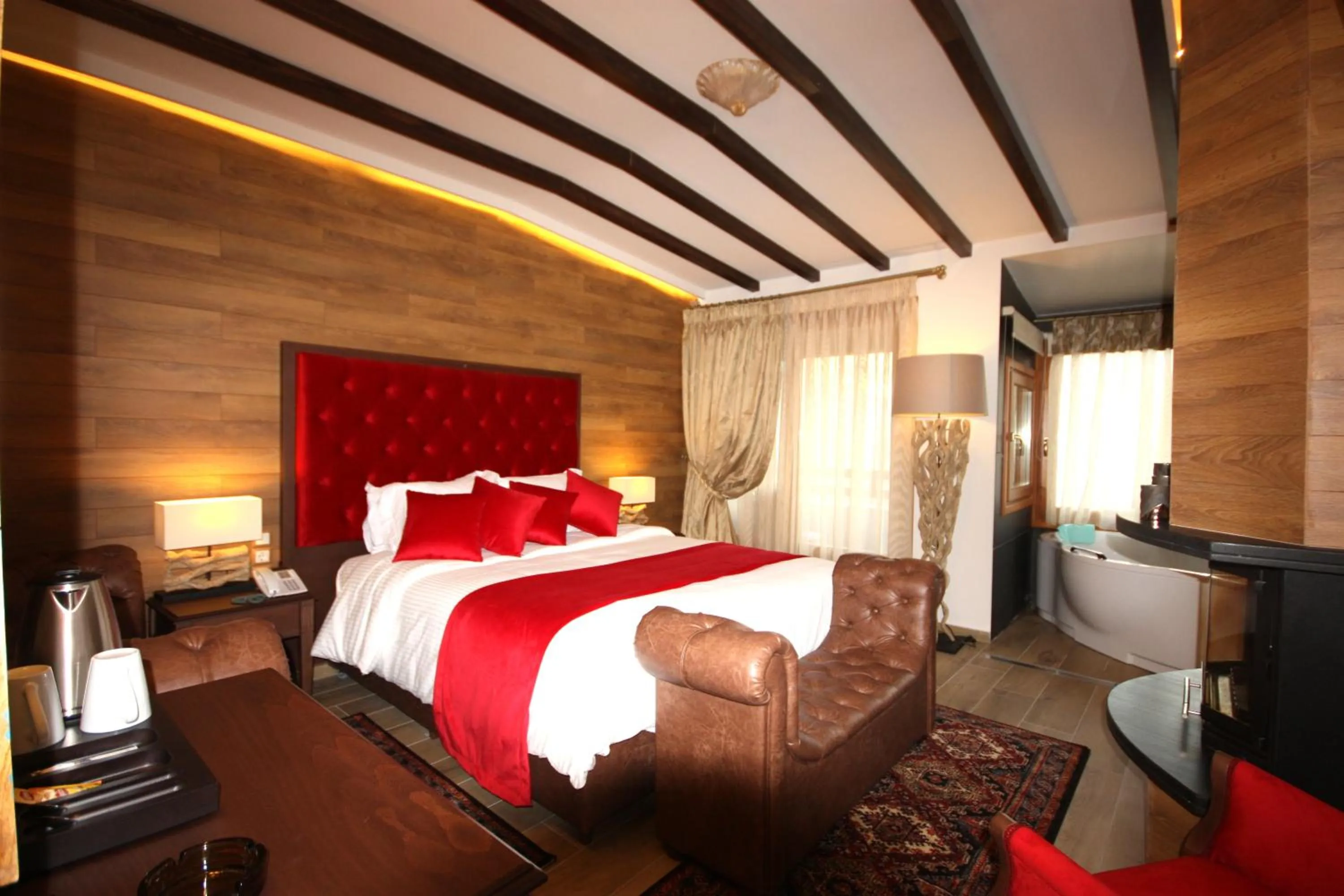 Photo of the whole room, Bed in Archontiko Metsovou Luxury Boutique Spa Hotel