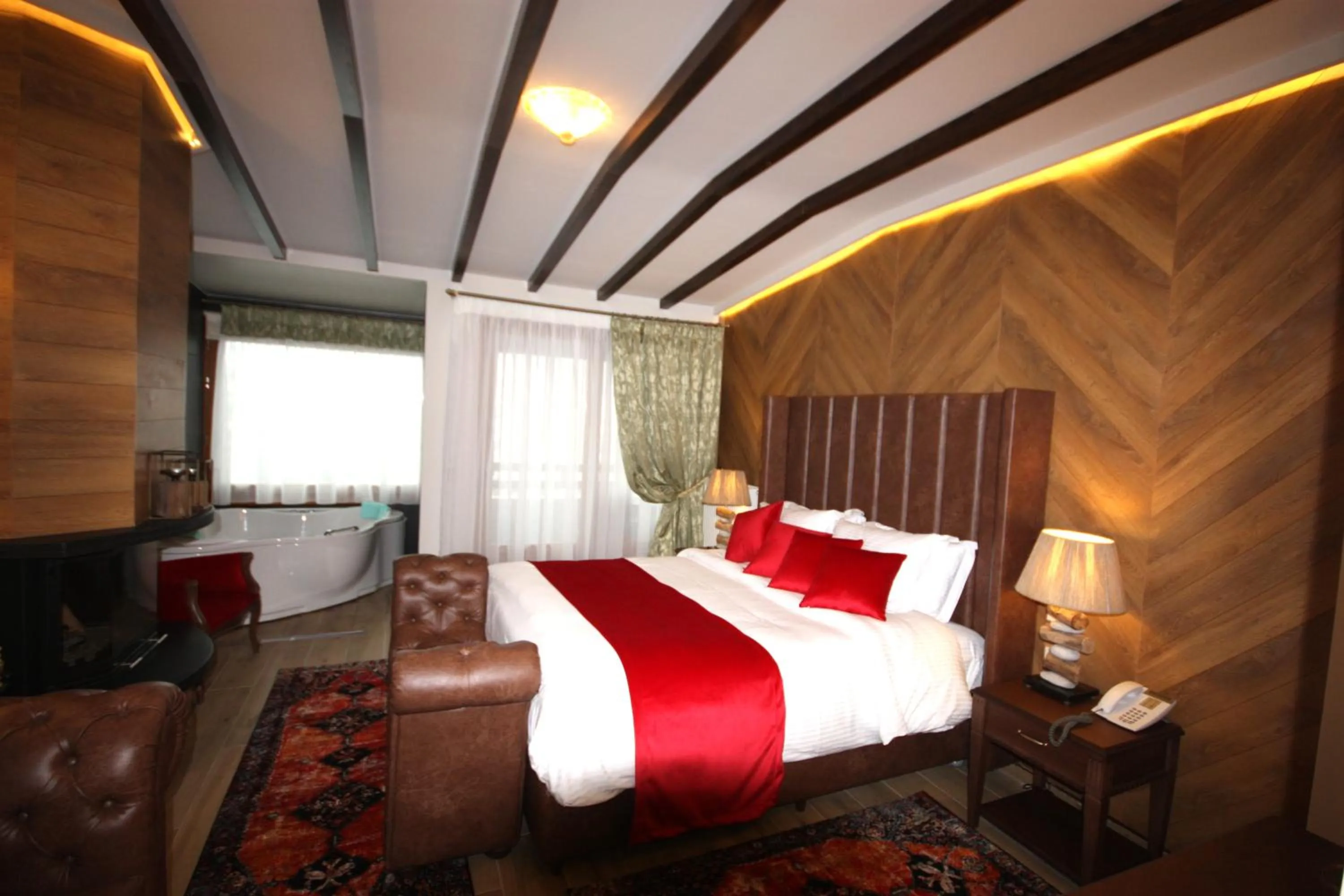 Photo of the whole room, Bed in Archontiko Metsovou Luxury Boutique Spa Hotel