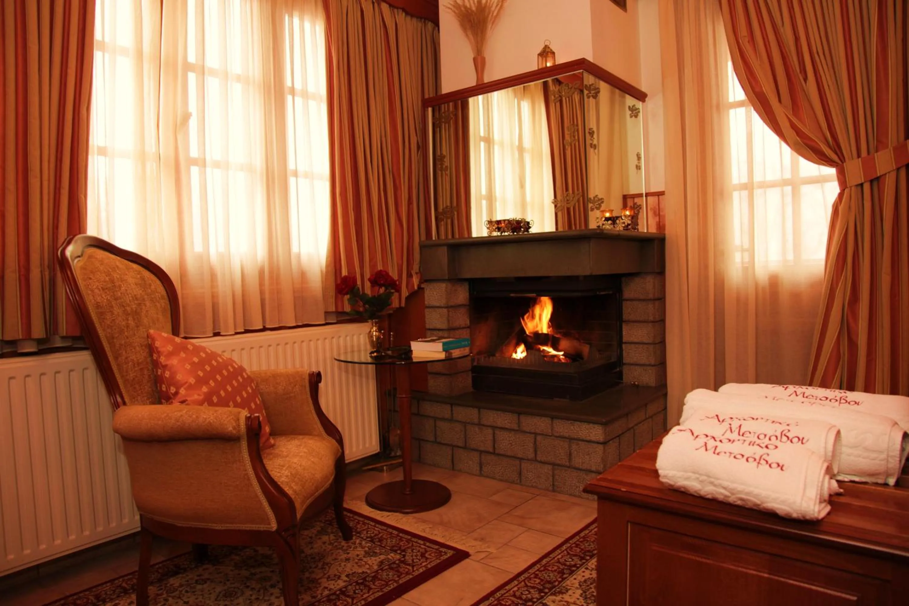 Seating area in Archontiko Metsovou Luxury Boutique Spa Hotel