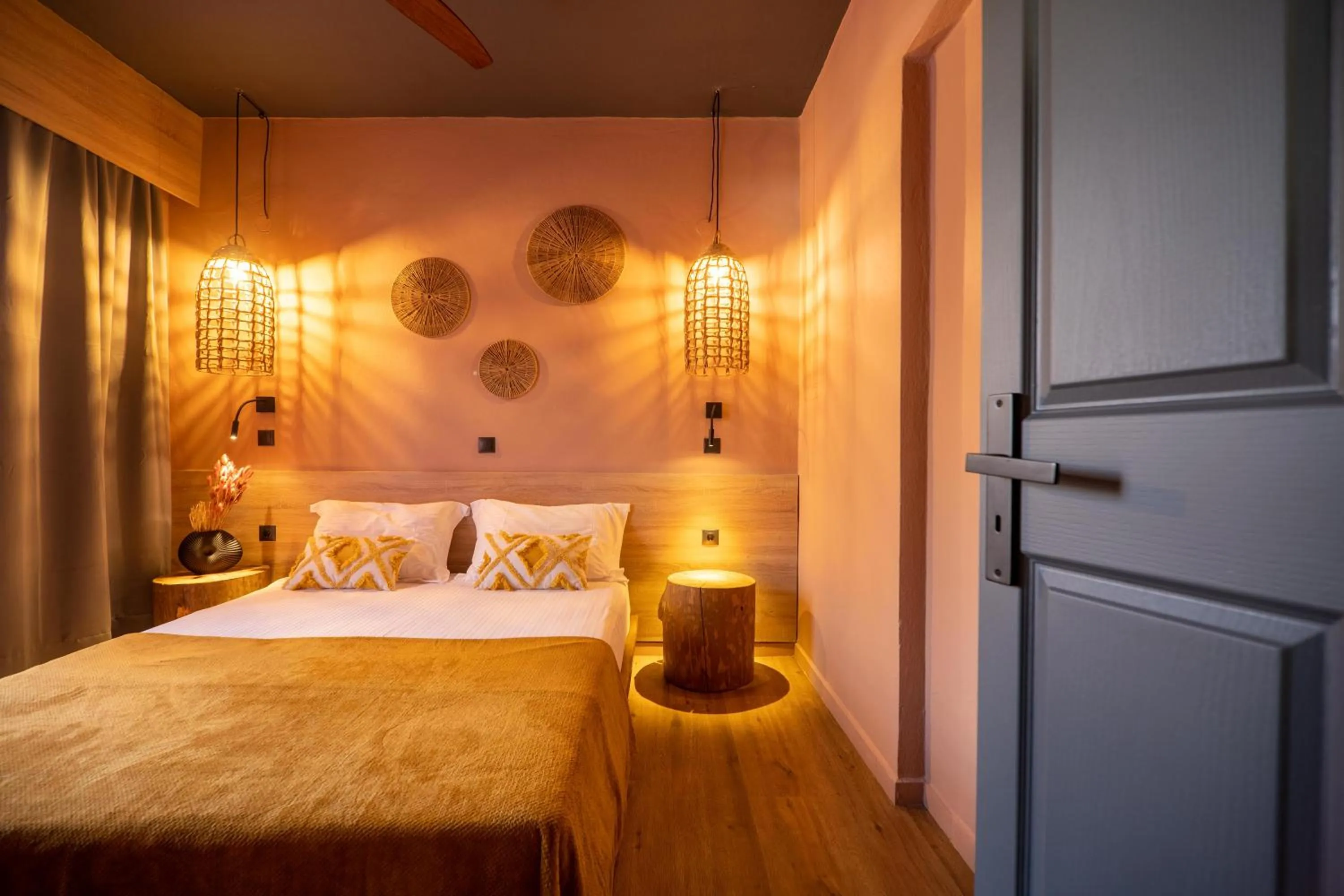 Bed in Paradisio Baby & Kinder Apartments