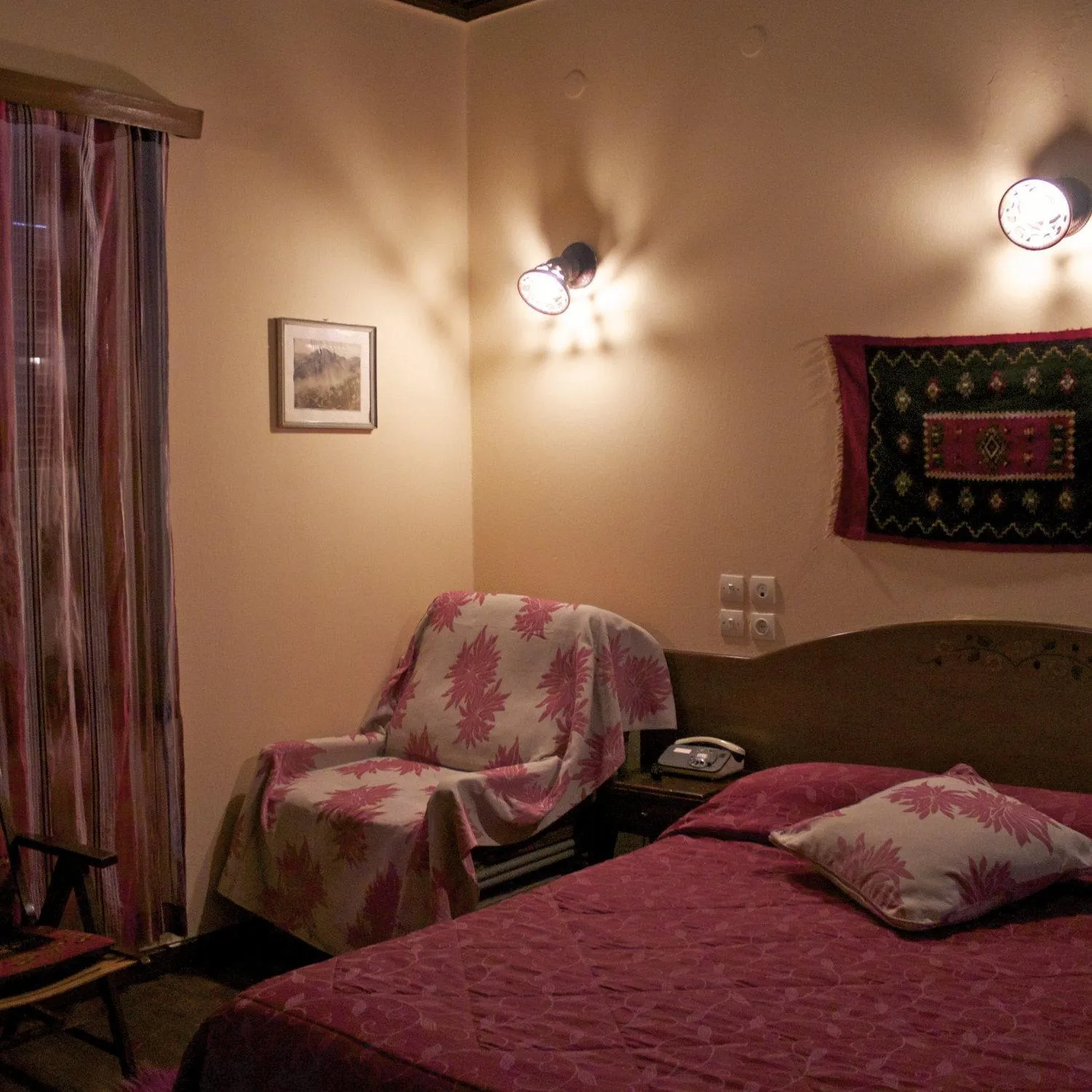 Bed in Hotel Galaxias