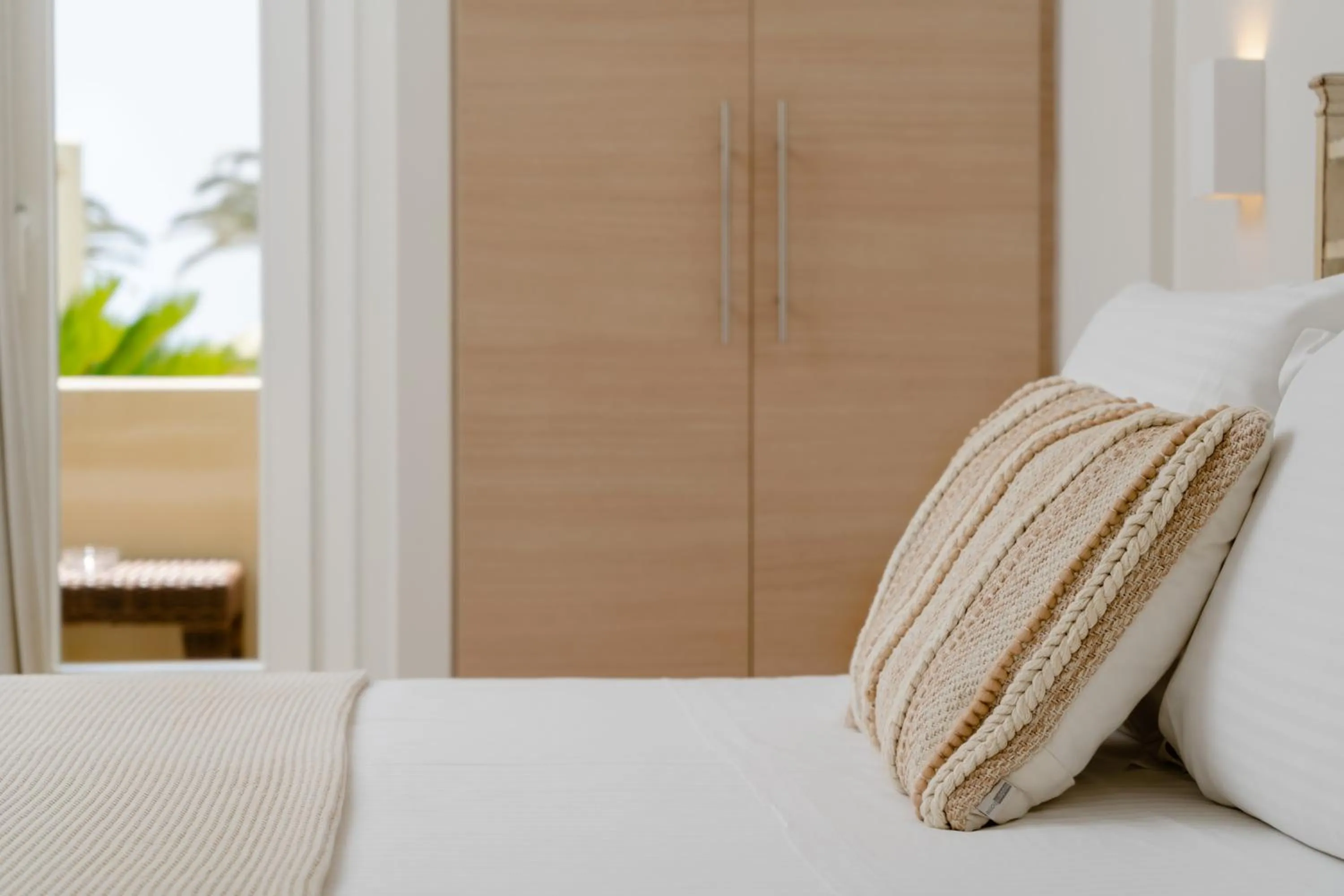 Bed in Finikas Hotel