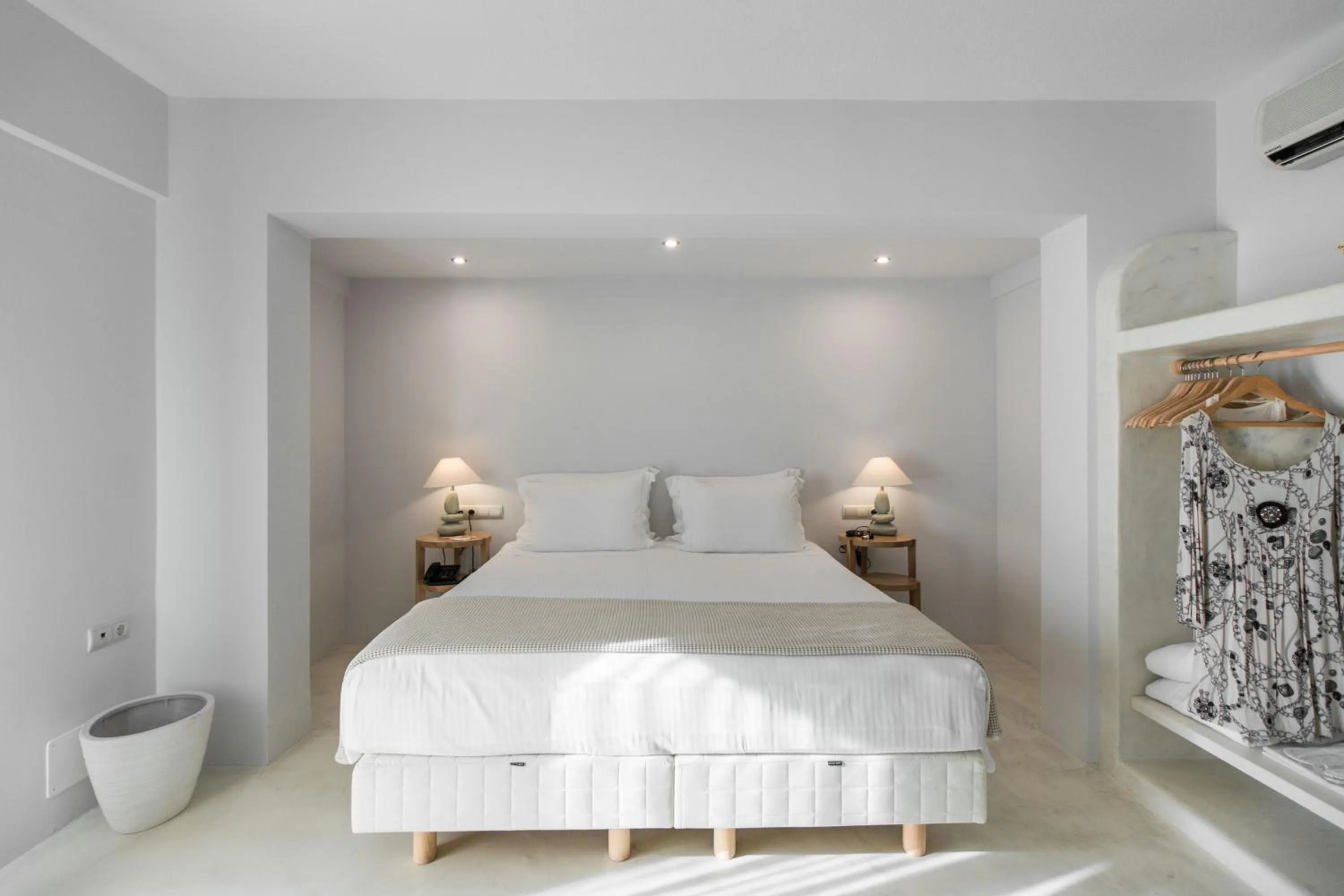 Bed in Finikas Hotel