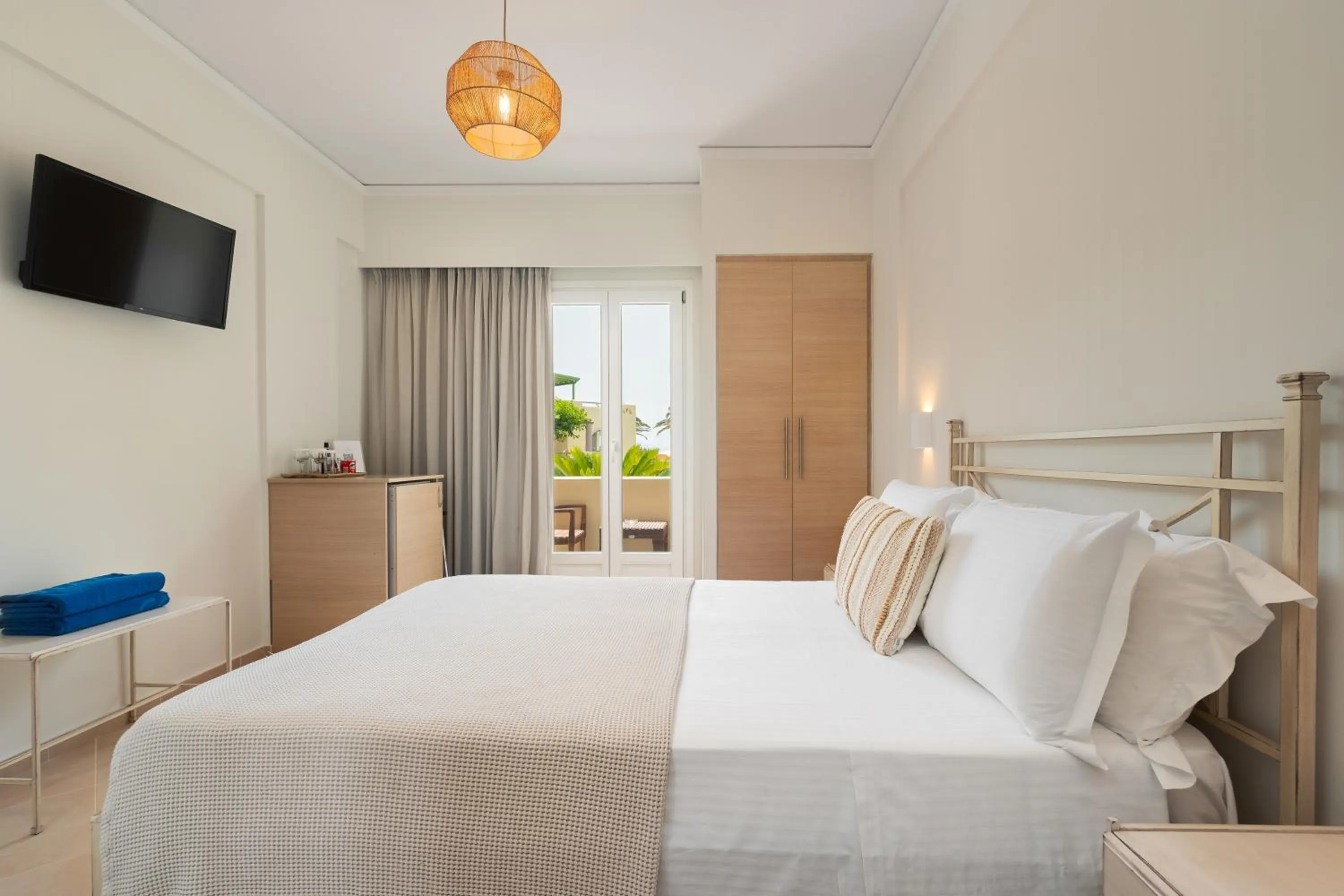 Bed in Finikas Hotel