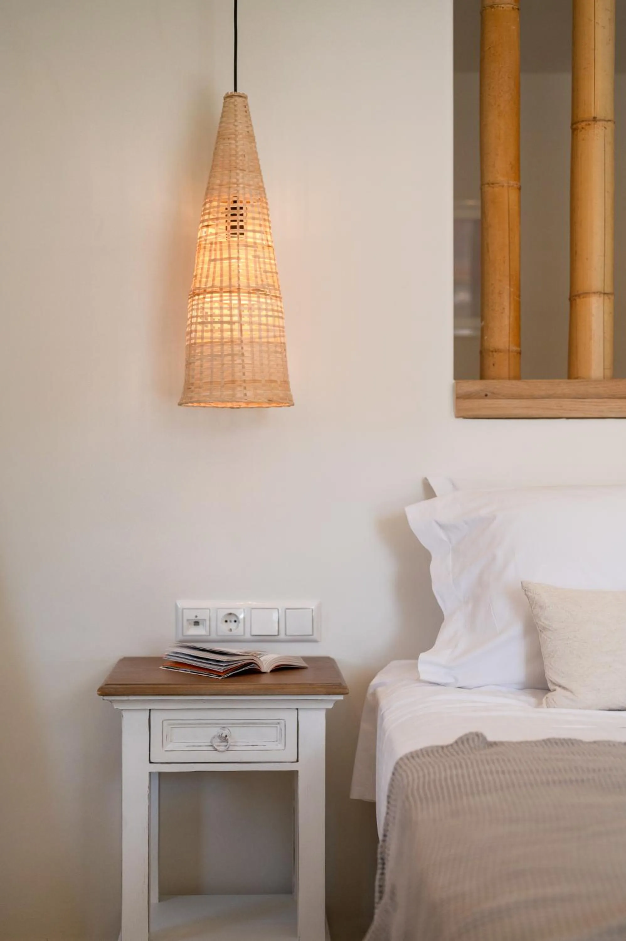 Bed in Finikas Hotel