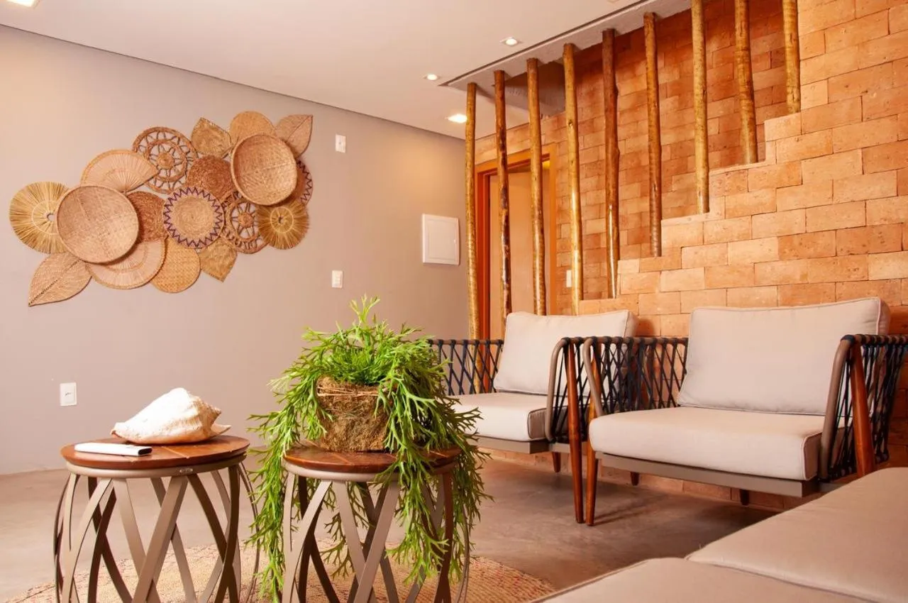 Living room in Temporada Areia e Mar Triplex com piscina privativa e área gourmet a 250m da Praia do Patacho