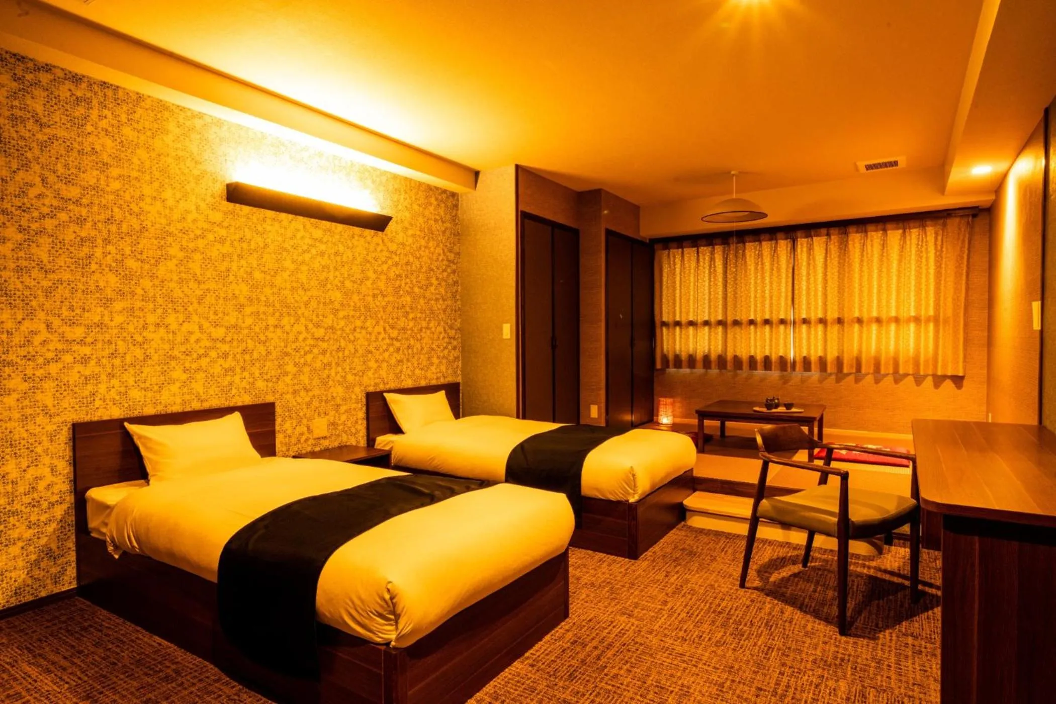 Photo of the whole room, Bed in Ooedo Onsen Monogatari Unzen Toyokan