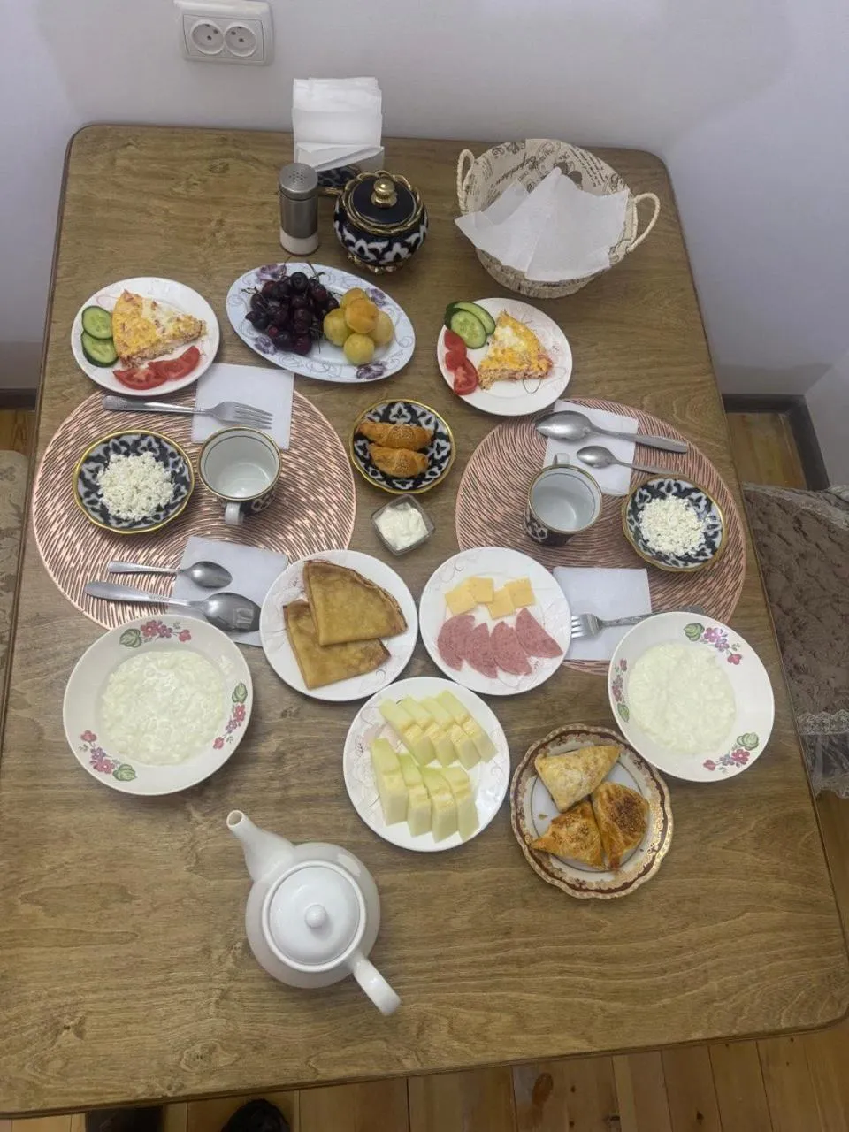 Breakfast in Central Asia Hotel