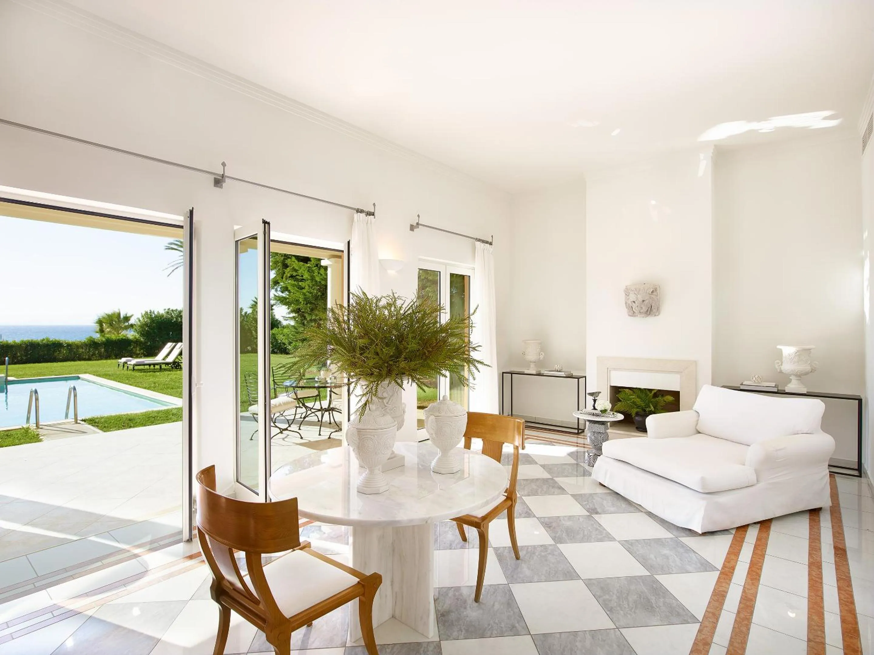 Patio in Mandola Rosa at Riviera Olympia, A Grecotel Resort to Live