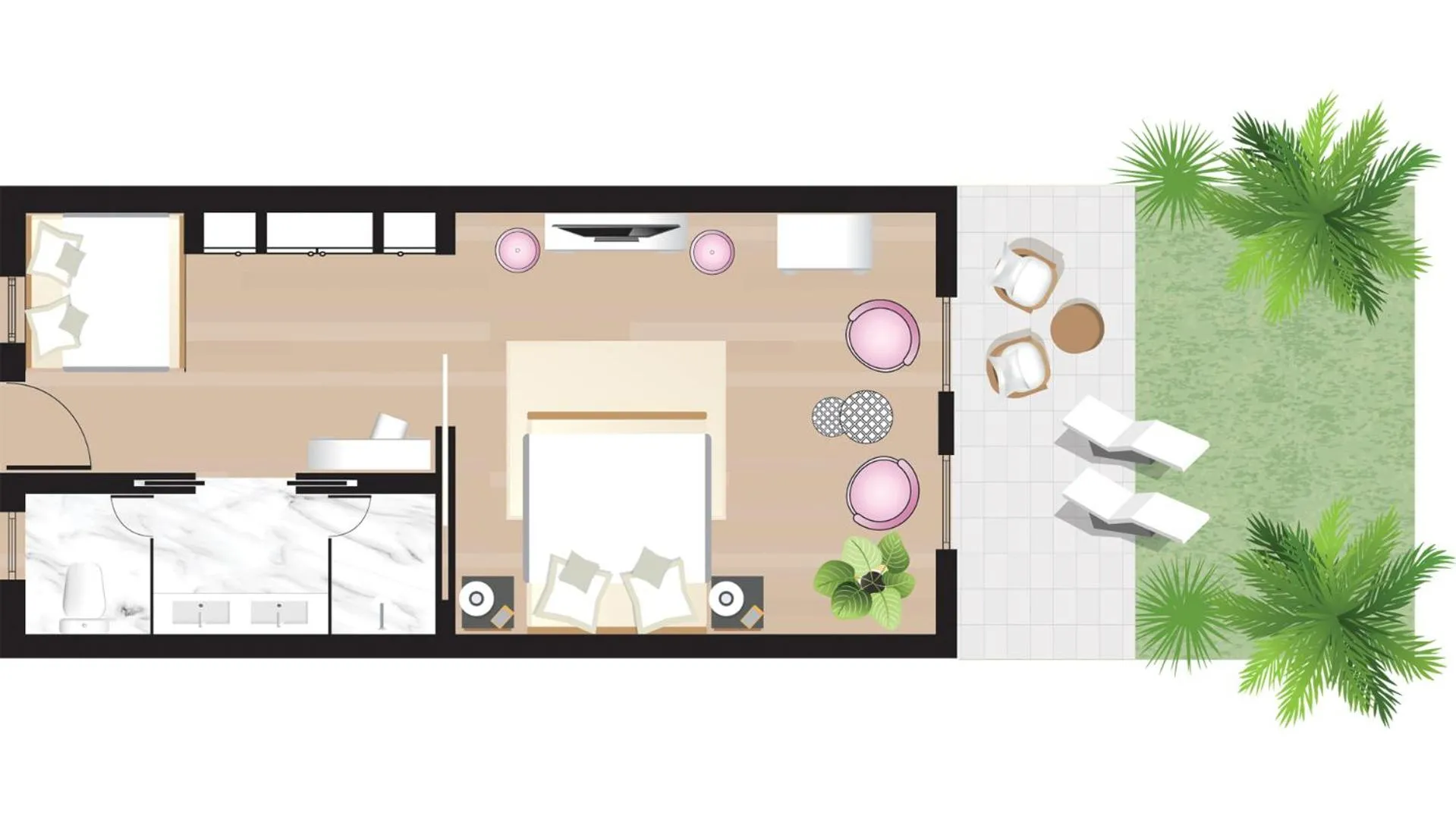 Floor plan in Mandola Rosa at Riviera Olympia, A Grecotel Resort to Live