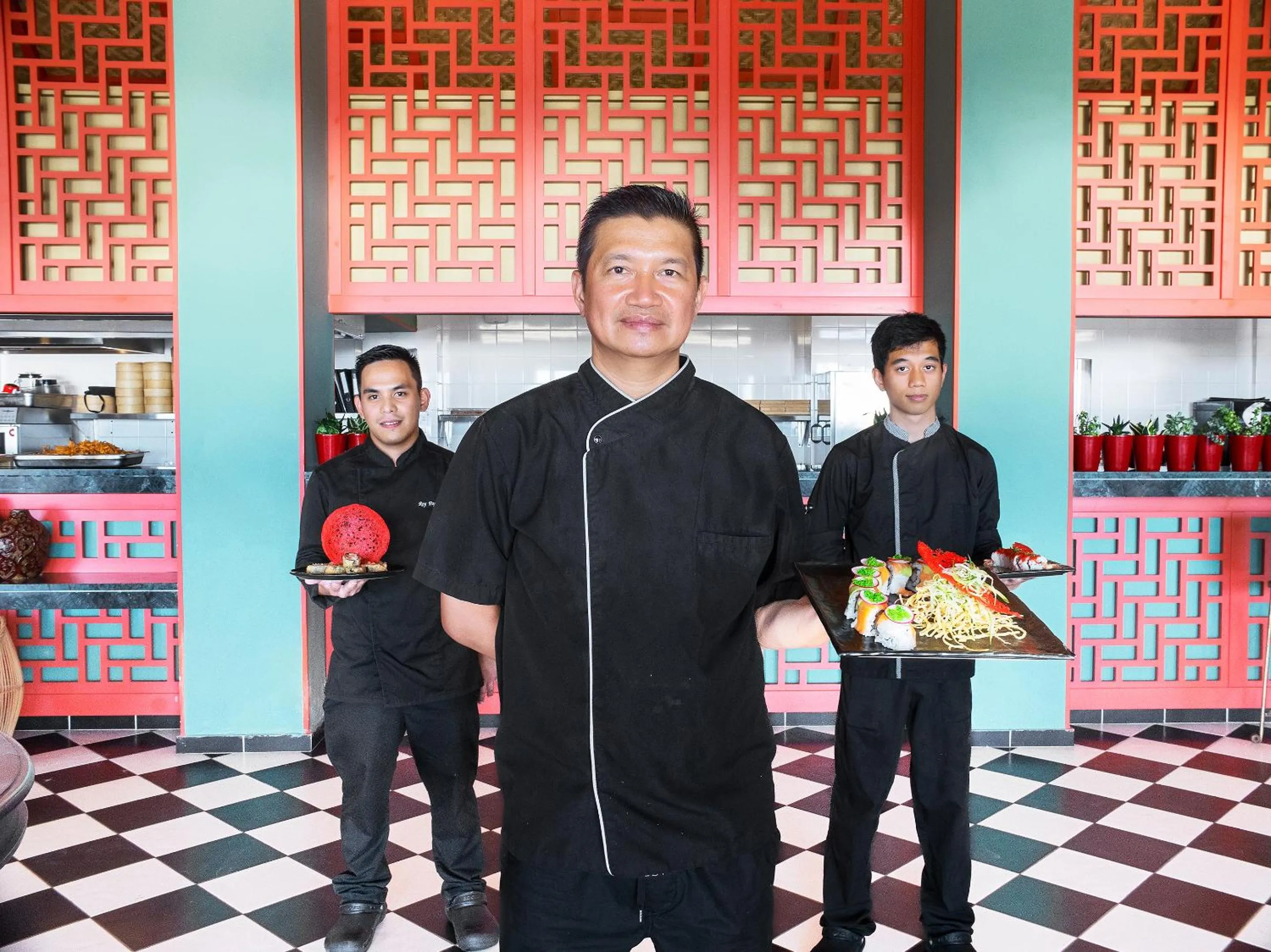 Staff in Mandola Rosa at Riviera Olympia, A Grecotel Resort to Live