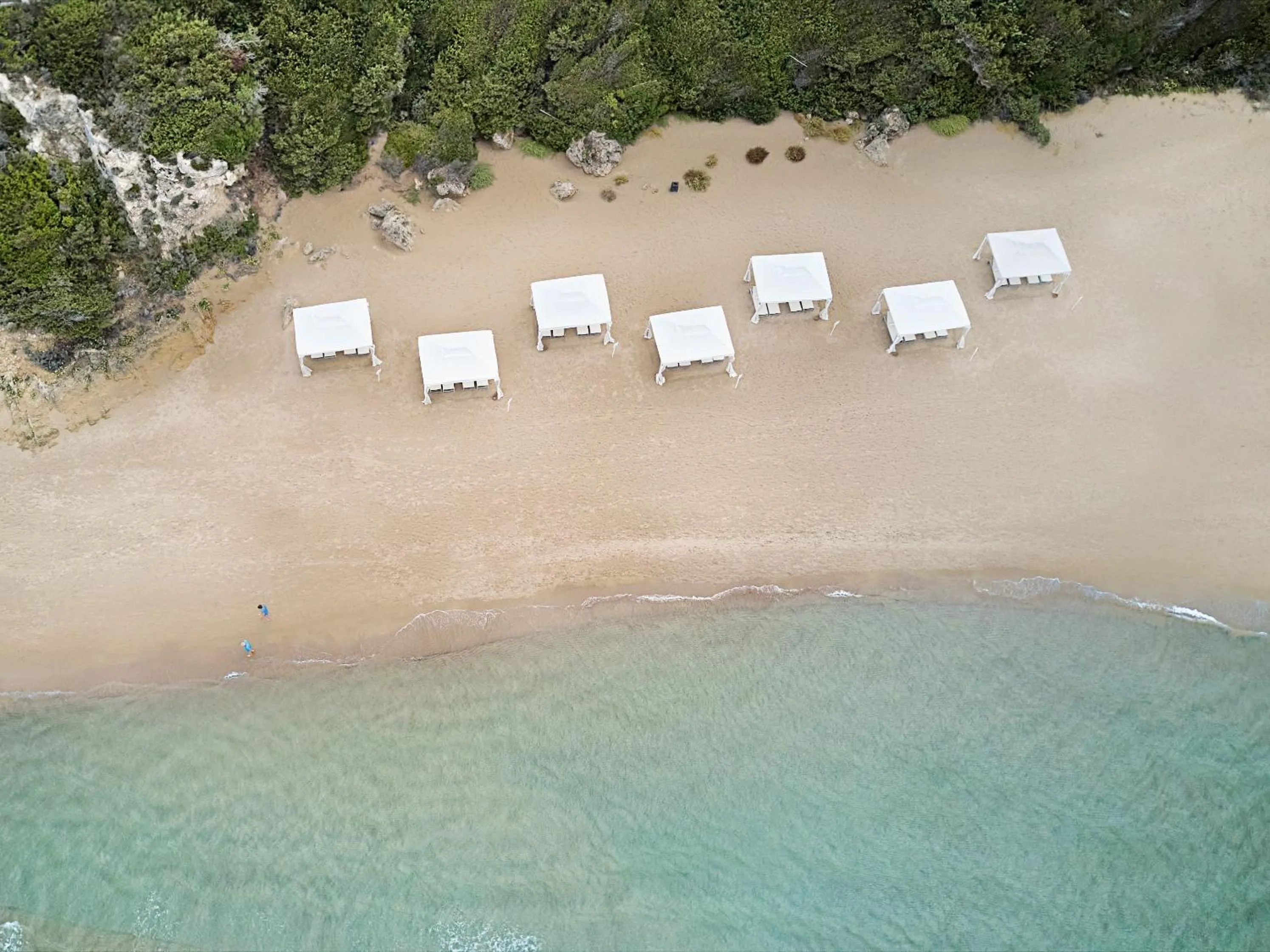 Beach in Mandola Rosa at Riviera Olympia, A Grecotel Resort to Live