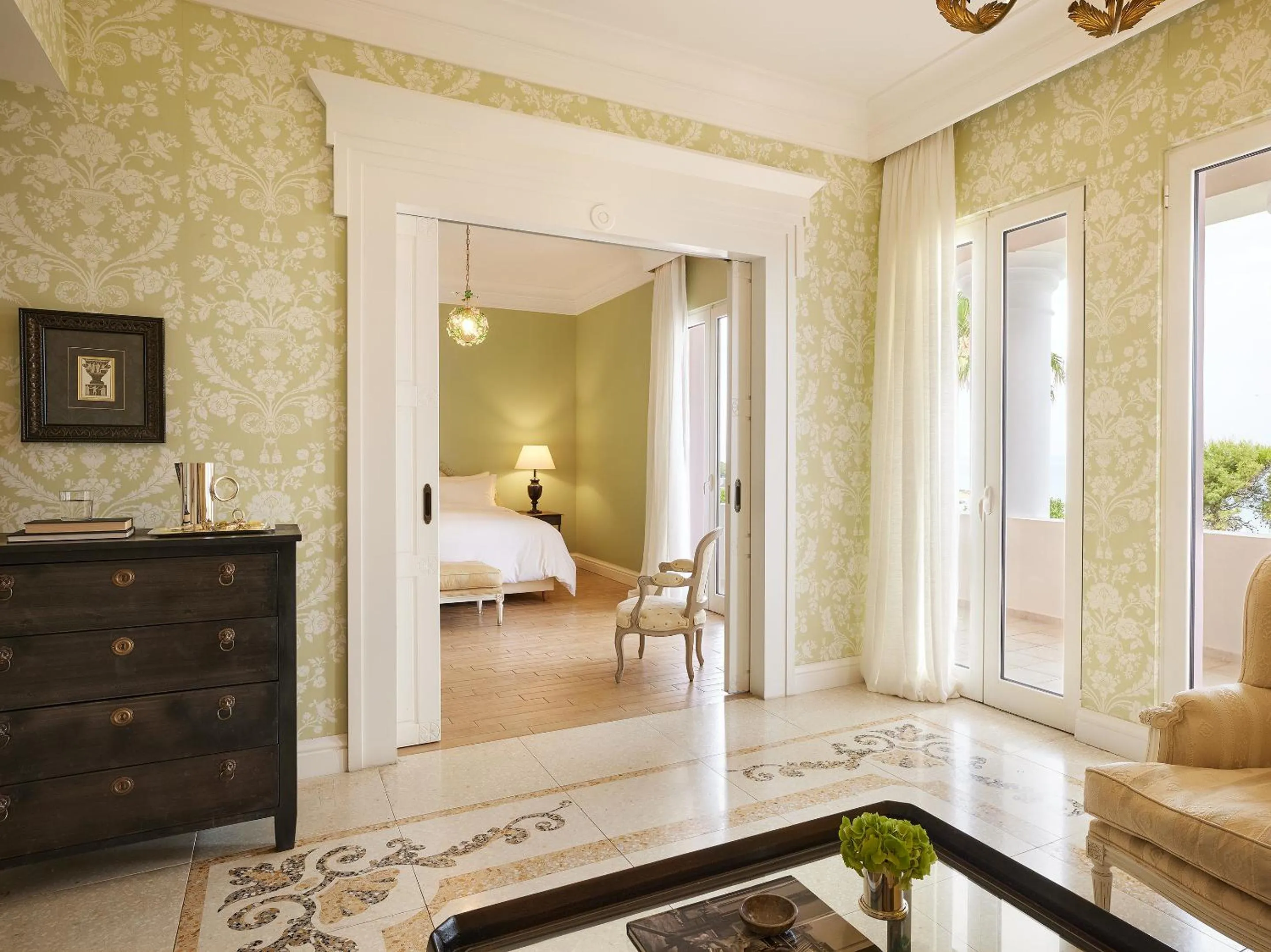 Bed in Mandola Rosa at Riviera Olympia, A Grecotel Resort to Live