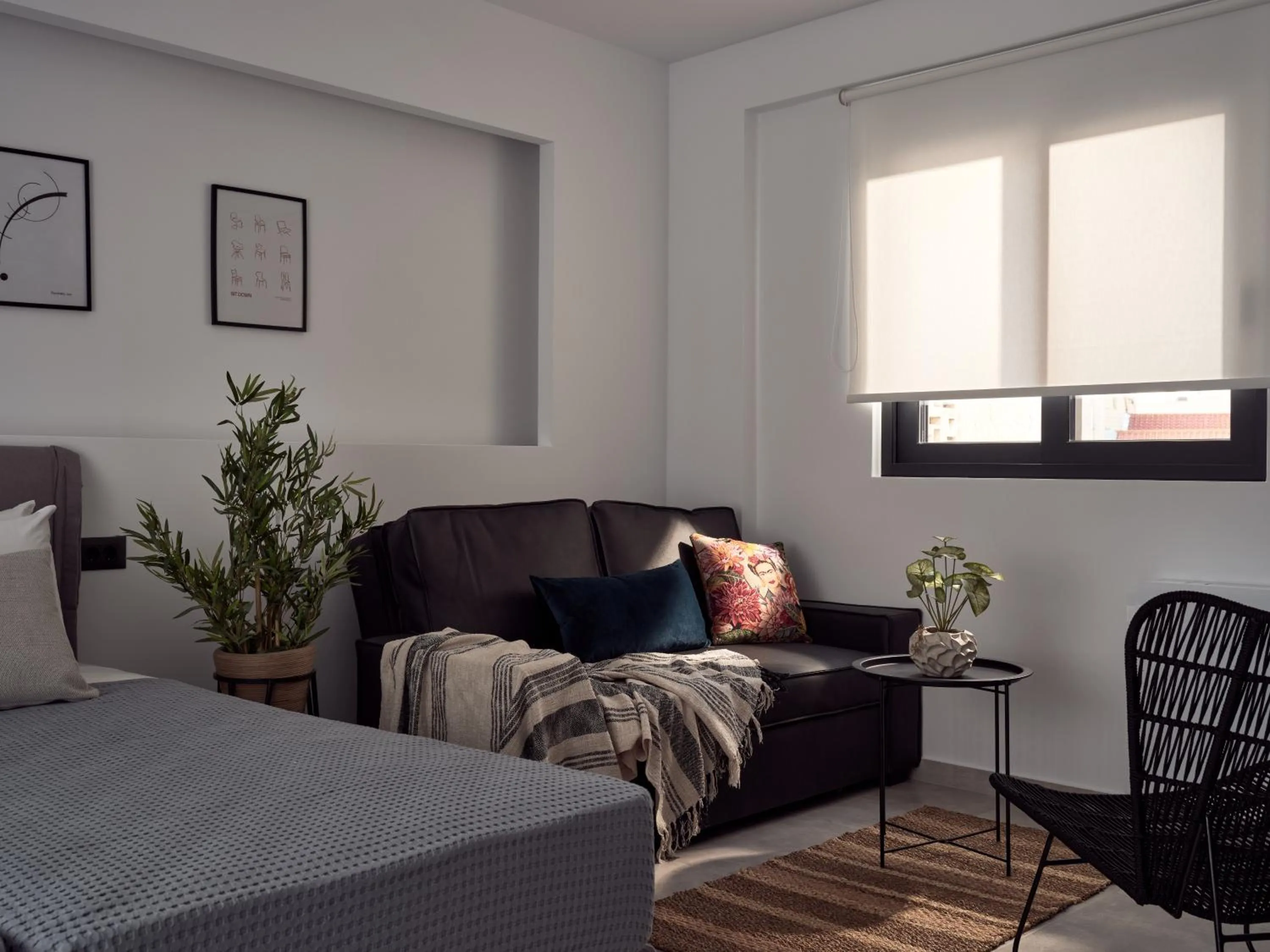 Seating area, Bed in Giannoulis City Apartments