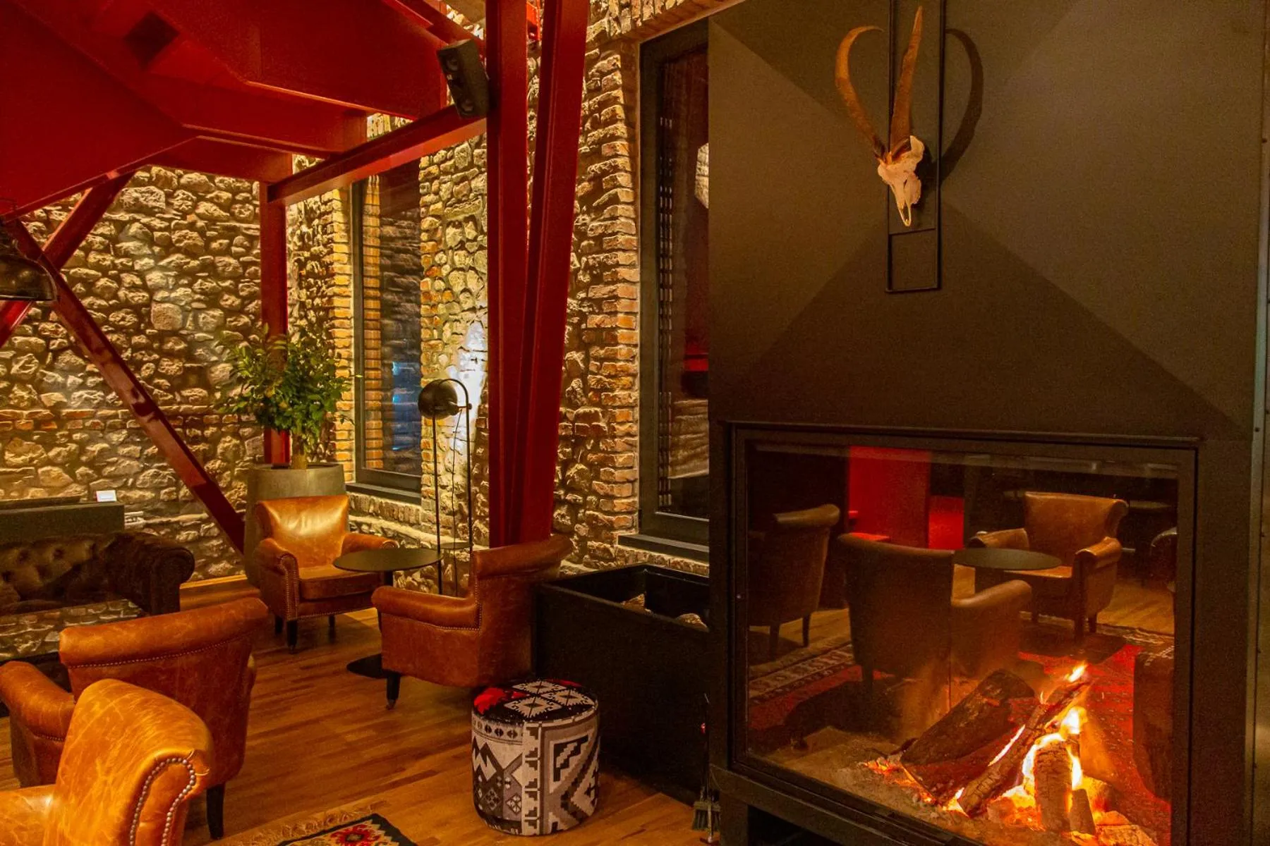 Seating area in Melesin Distillery