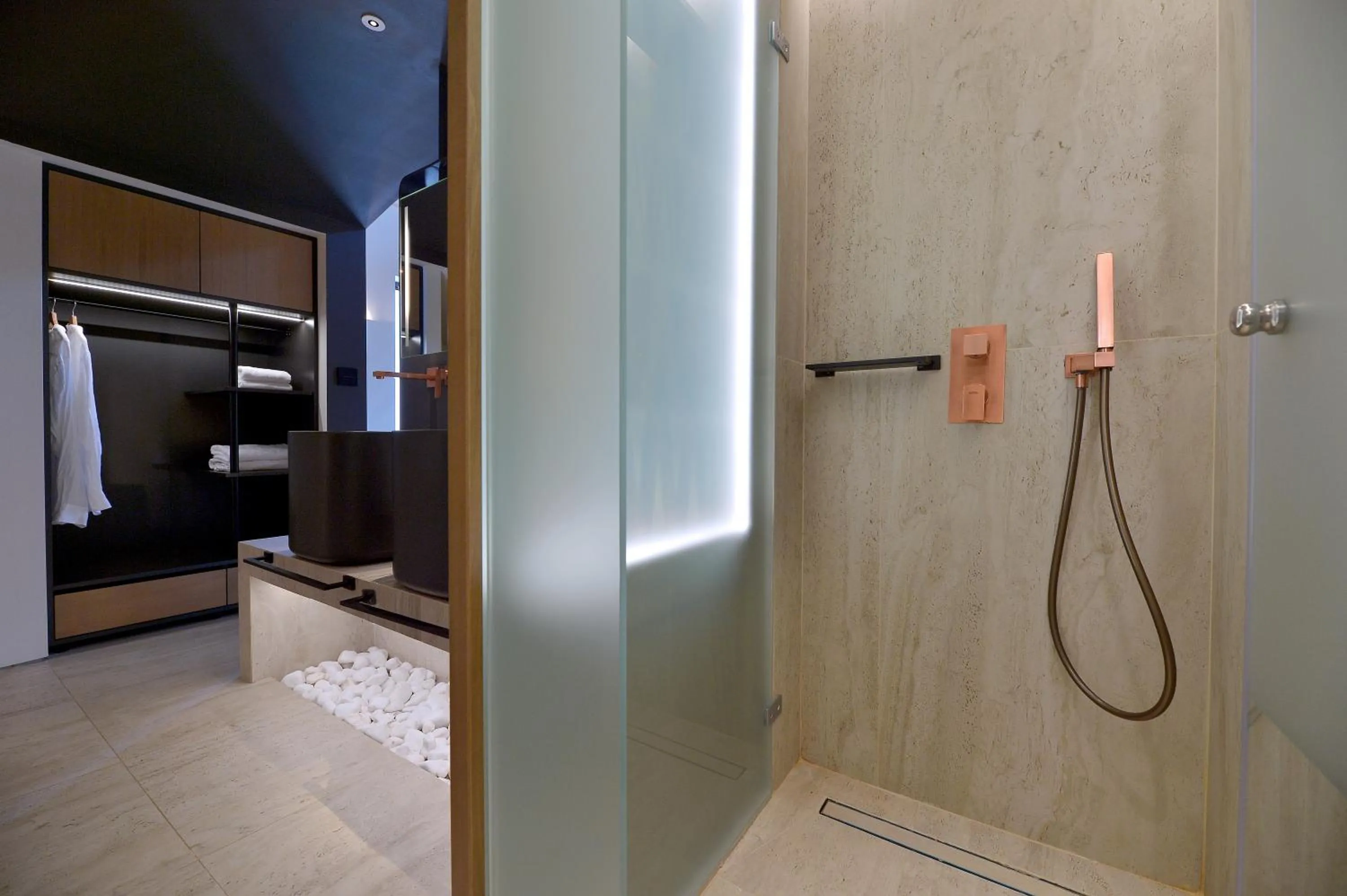 Shower in Aktaion Beach Boutique Hotel & Spa