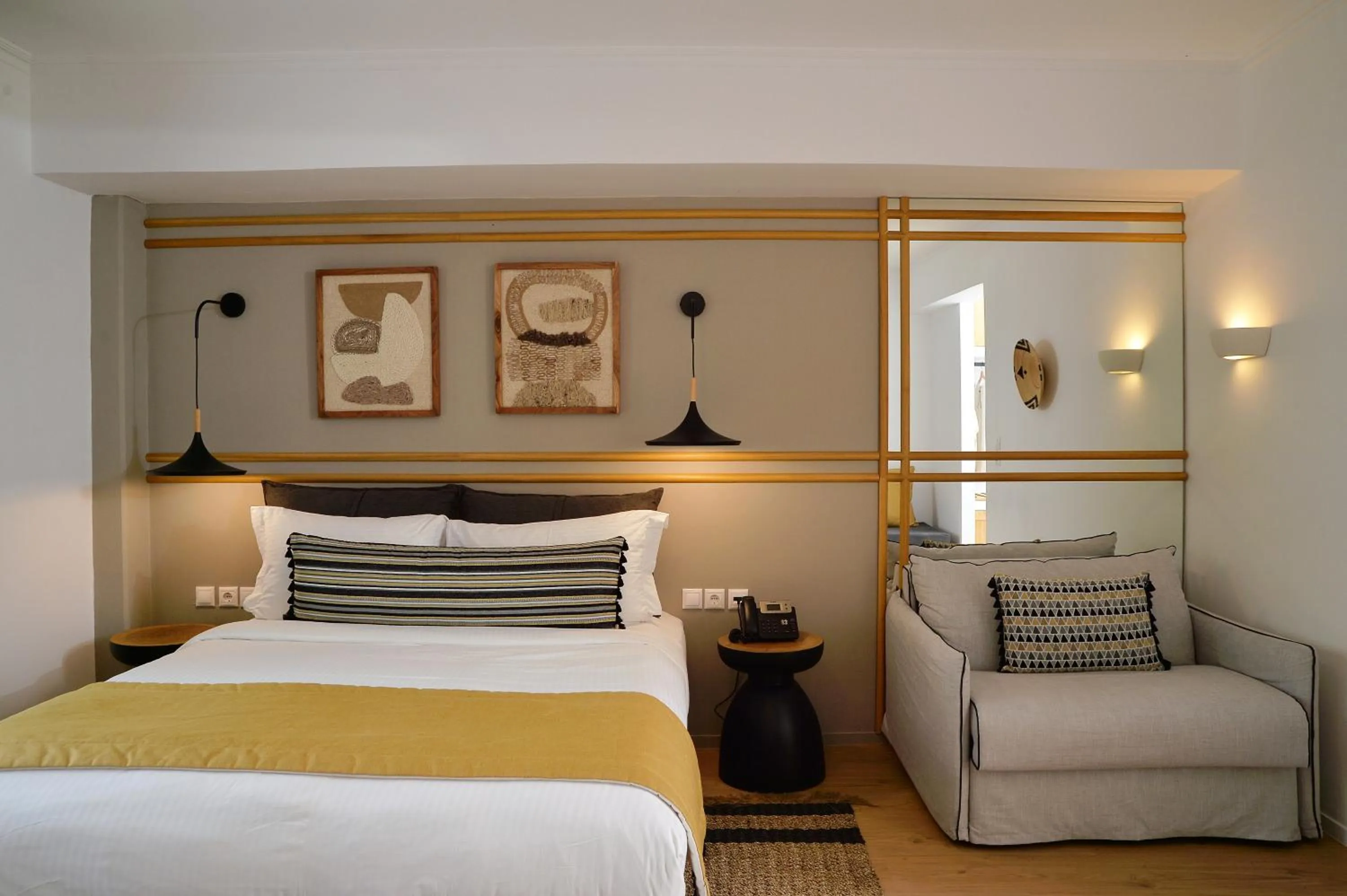 Hot Tub, Bed in Aktaion Beach Boutique Hotel & Spa