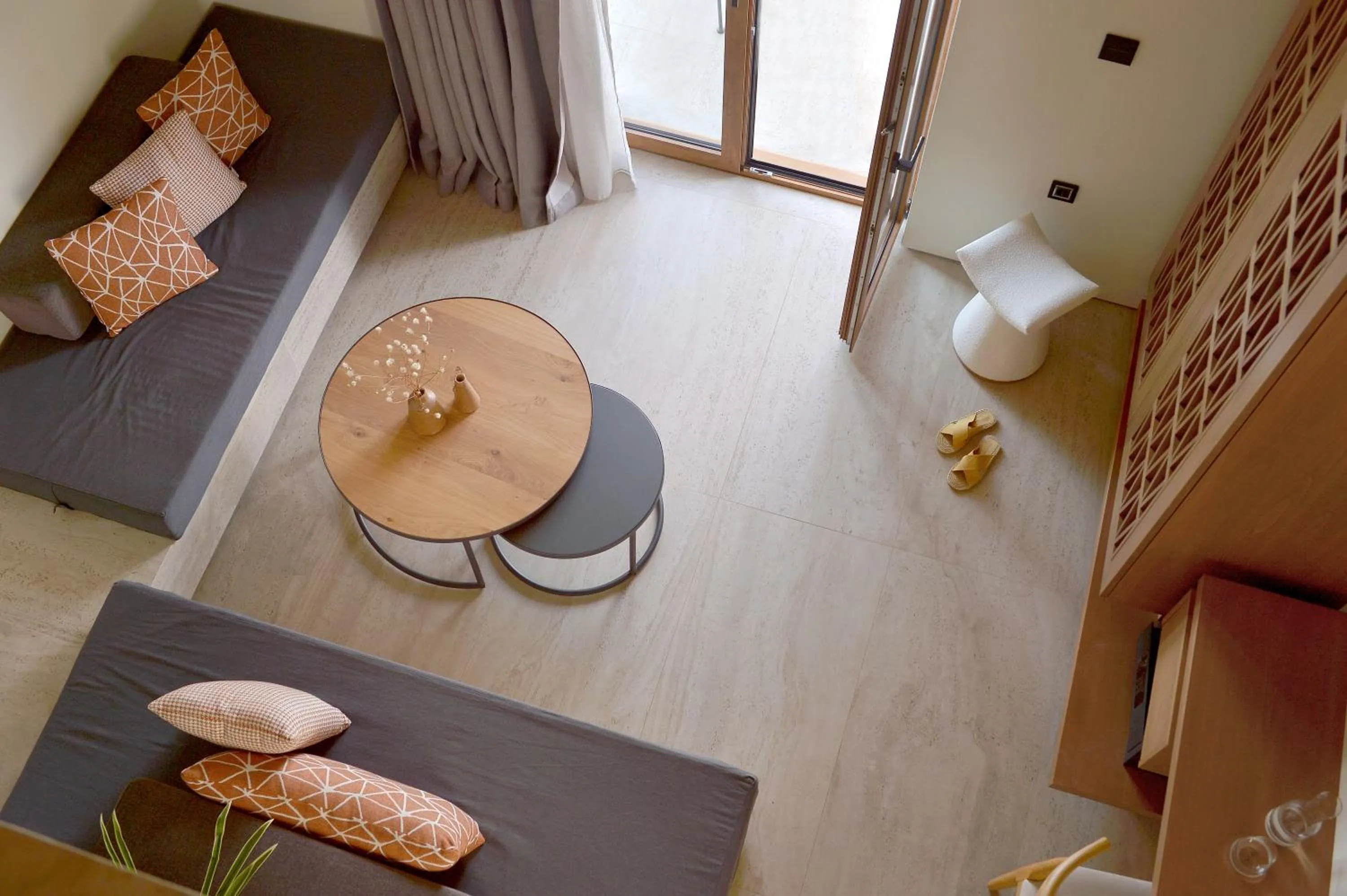 Living room, Bed in Aktaion Beach Boutique Hotel & Spa