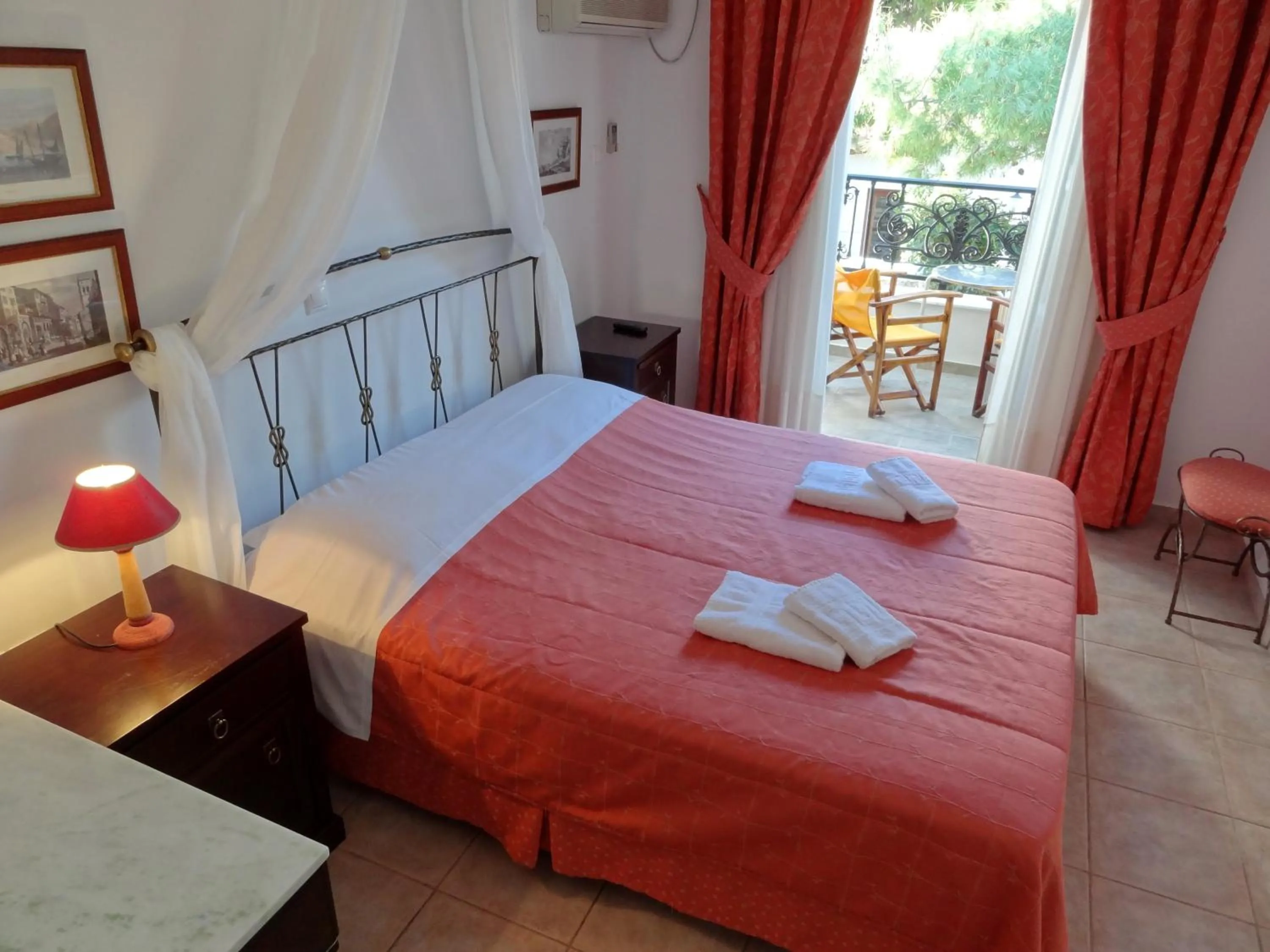 Balcony/Terrace, Bed in Dionysos Hotel