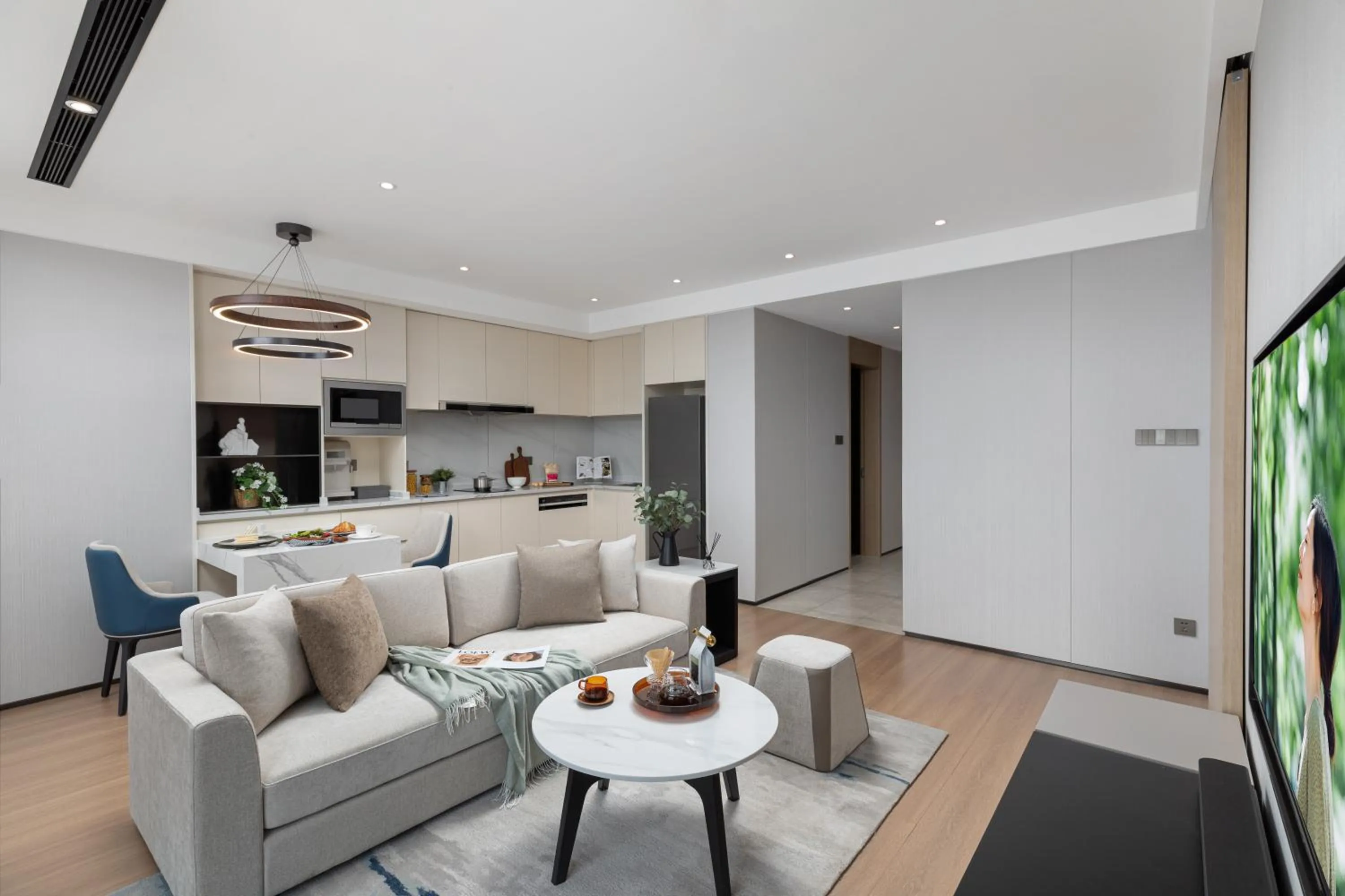 Living room in Somerset Taihu New City CBD Wuxi