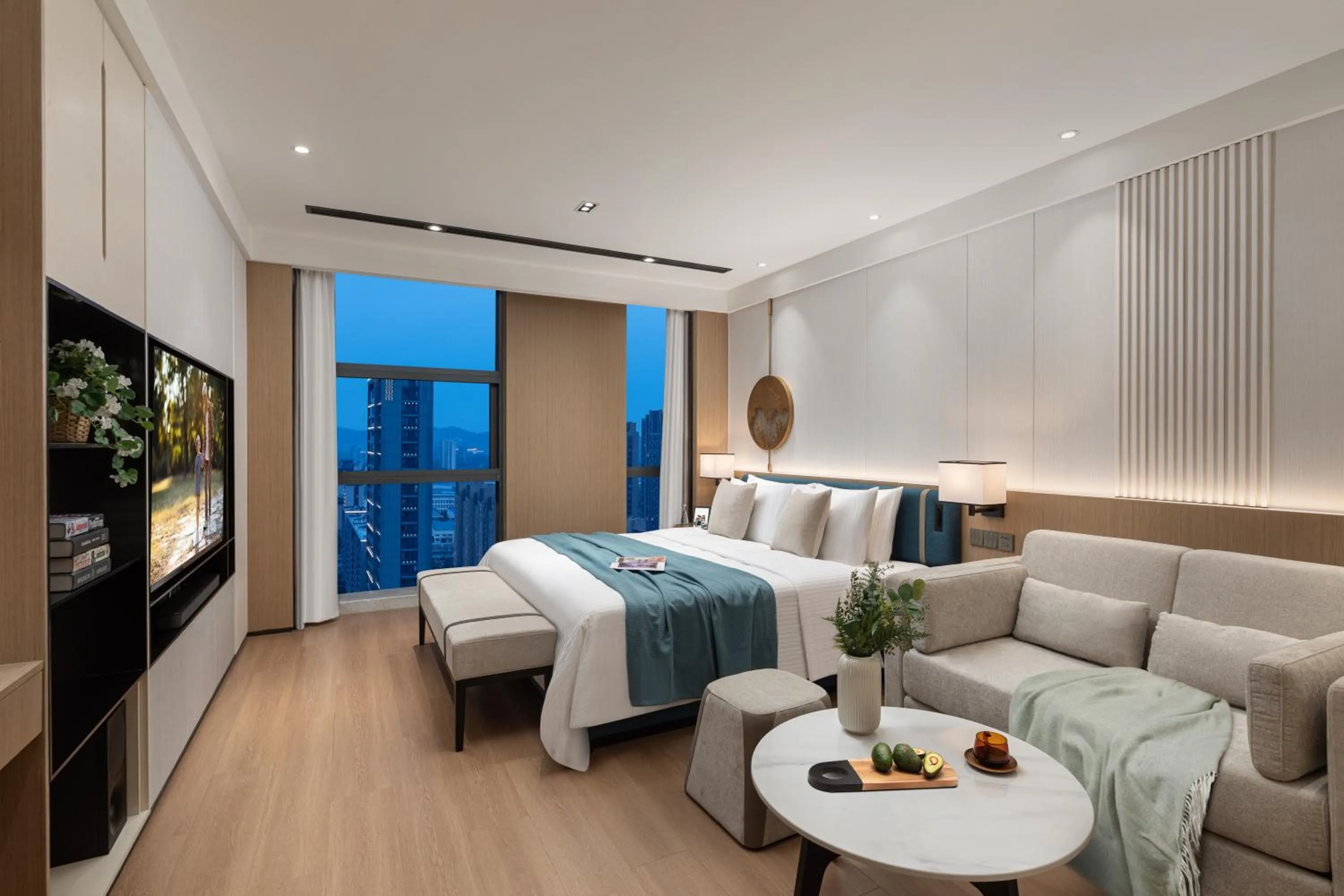 Photo of the whole room, Bed in Somerset Taihu New City CBD Wuxi