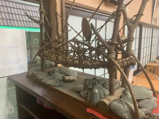 Decorative detail in Iya Kankou Ryokan