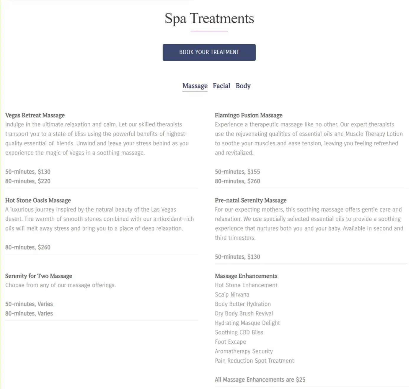 Massage in Ultimate Las Vegas Getaway One Bedroom Suite with Balcony, Kitchen, Gym, Pool & Free Parking