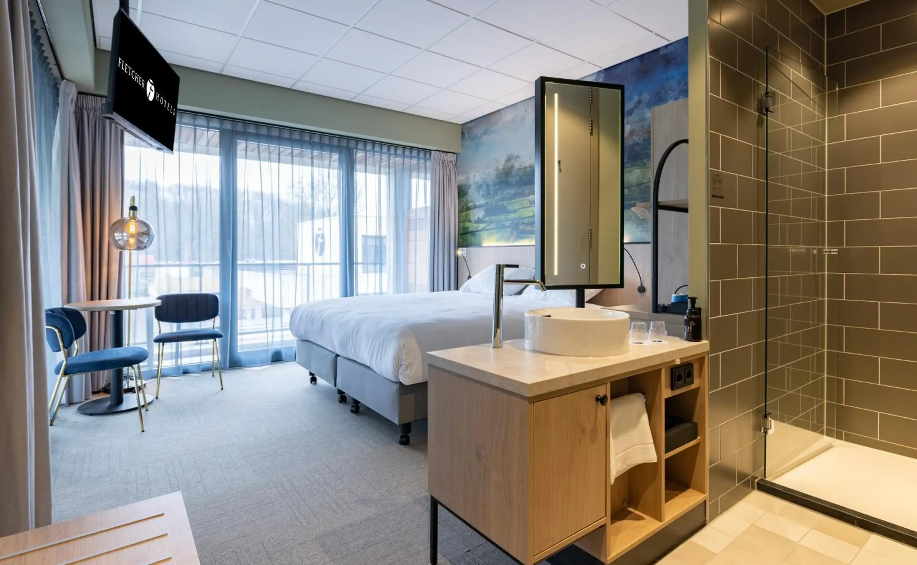 Double Room with Balcony in Fletcher Hotel-Restaurant Marknesse Double Room with Balcony in Fletcher Hotel-Restaurant Marknesse