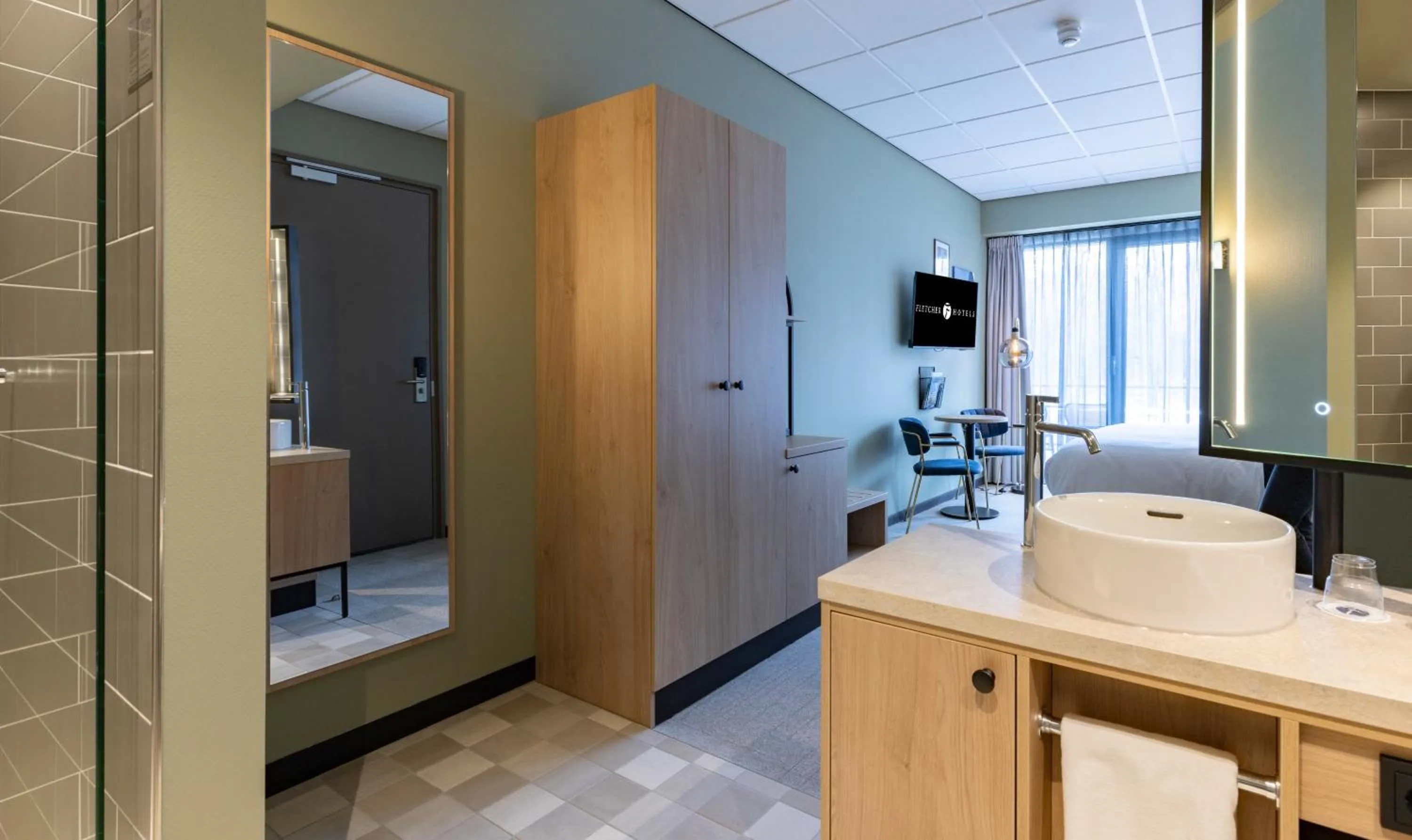 Shower in Fletcher Hotel-Restaurant Marknesse