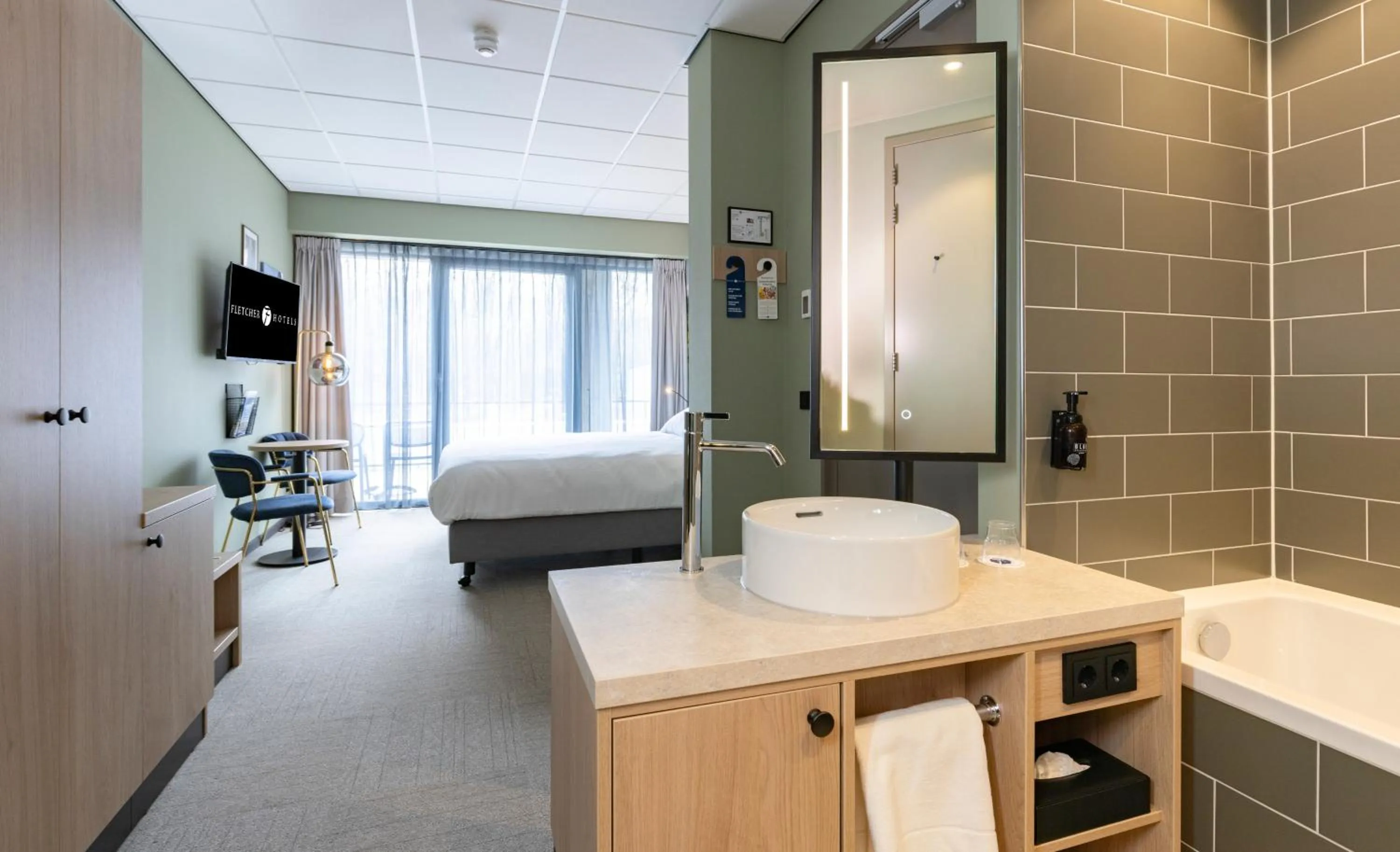 Bathroom in Fletcher Hotel-Restaurant Marknesse