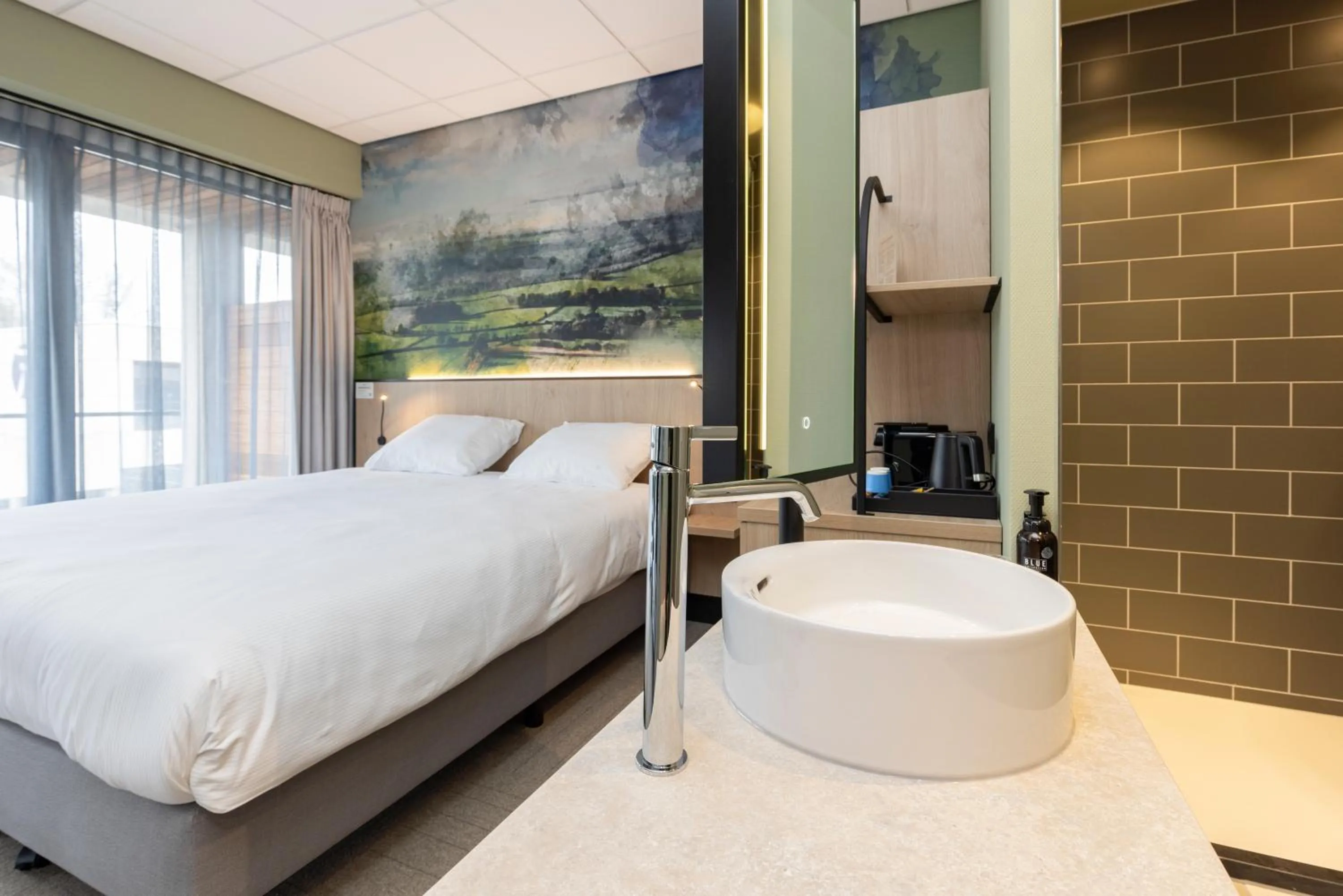 Bedroom, Bed in Fletcher Hotel-Restaurant Marknesse