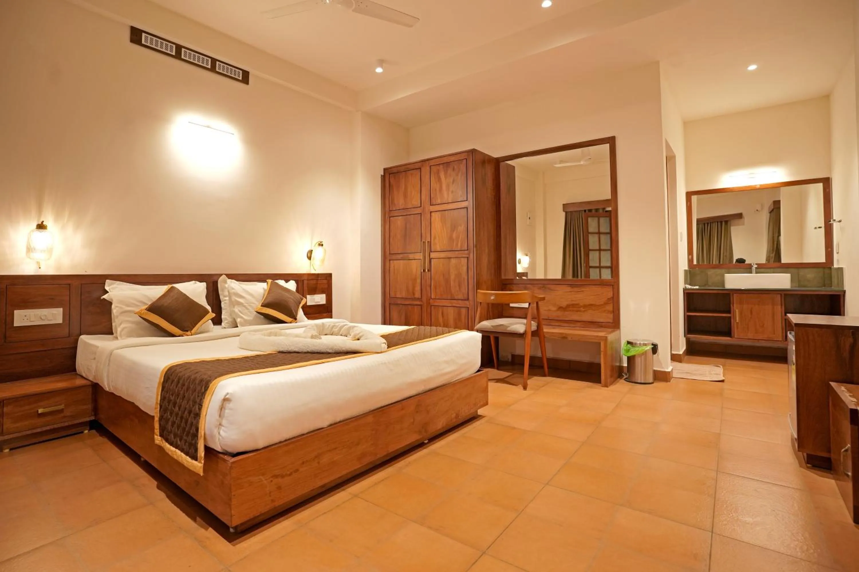 Bed in Coffee Acres Resort